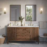 MAIDSTONE Valmont 60 Inch Fluted Vanity Base