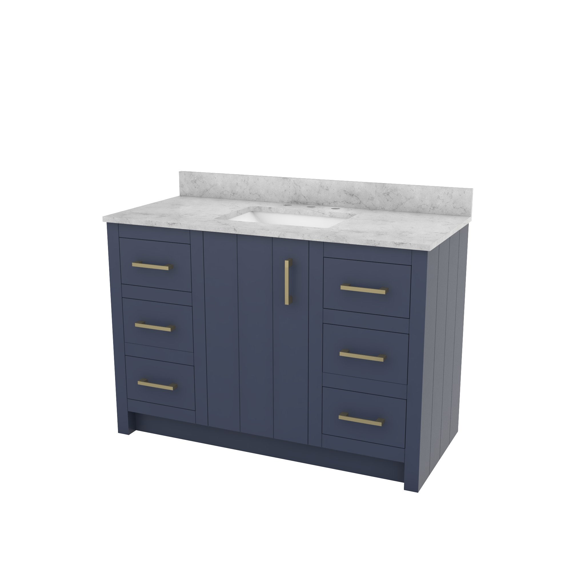 MAIDSTONE Wexler 48 Inch Solid Oak Bathroom Vanity