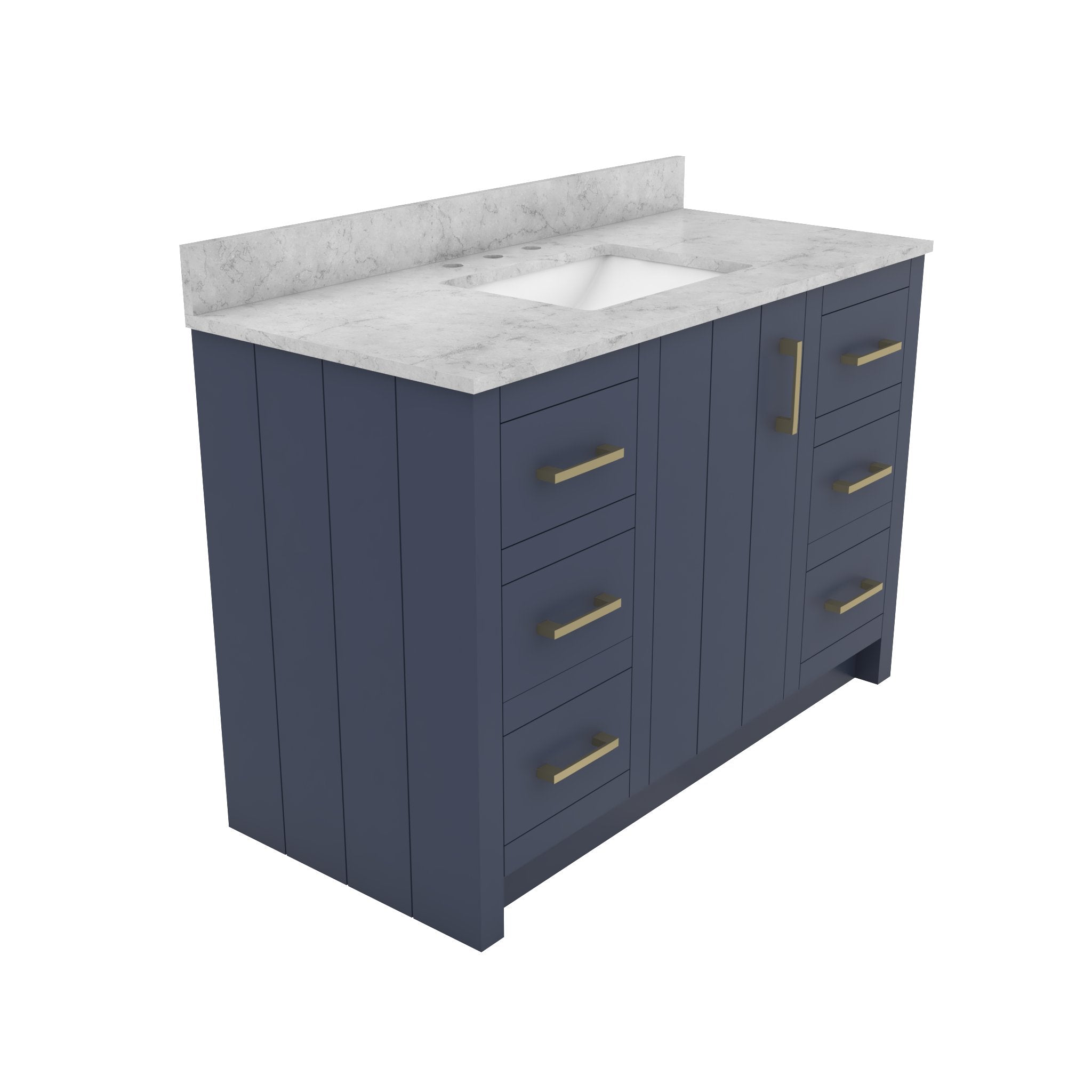 MAIDSTONE Wexler 48 Inch Solid Oak Bathroom Vanity