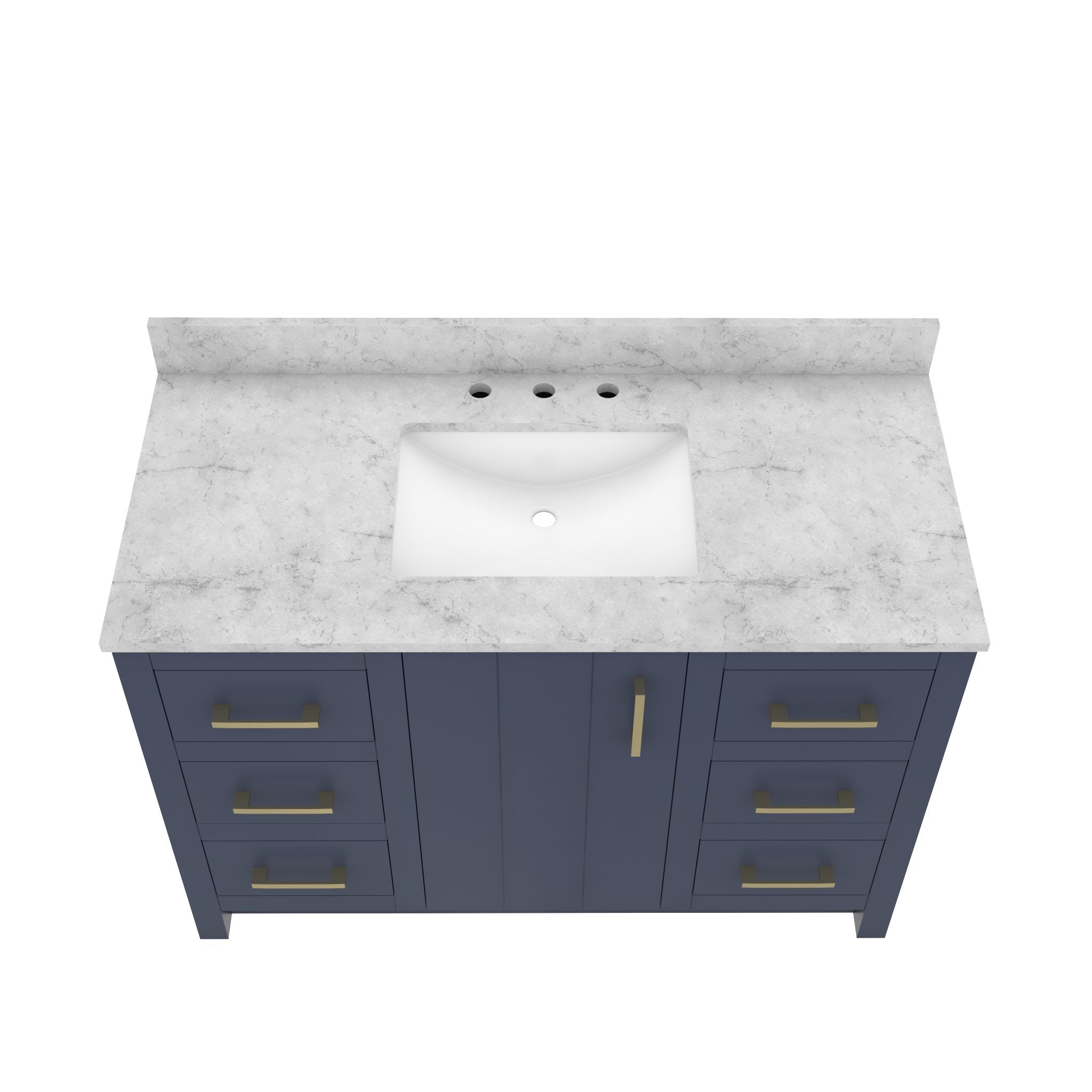 MAIDSTONE Wexler 48 Inch Solid Oak Bathroom Vanity