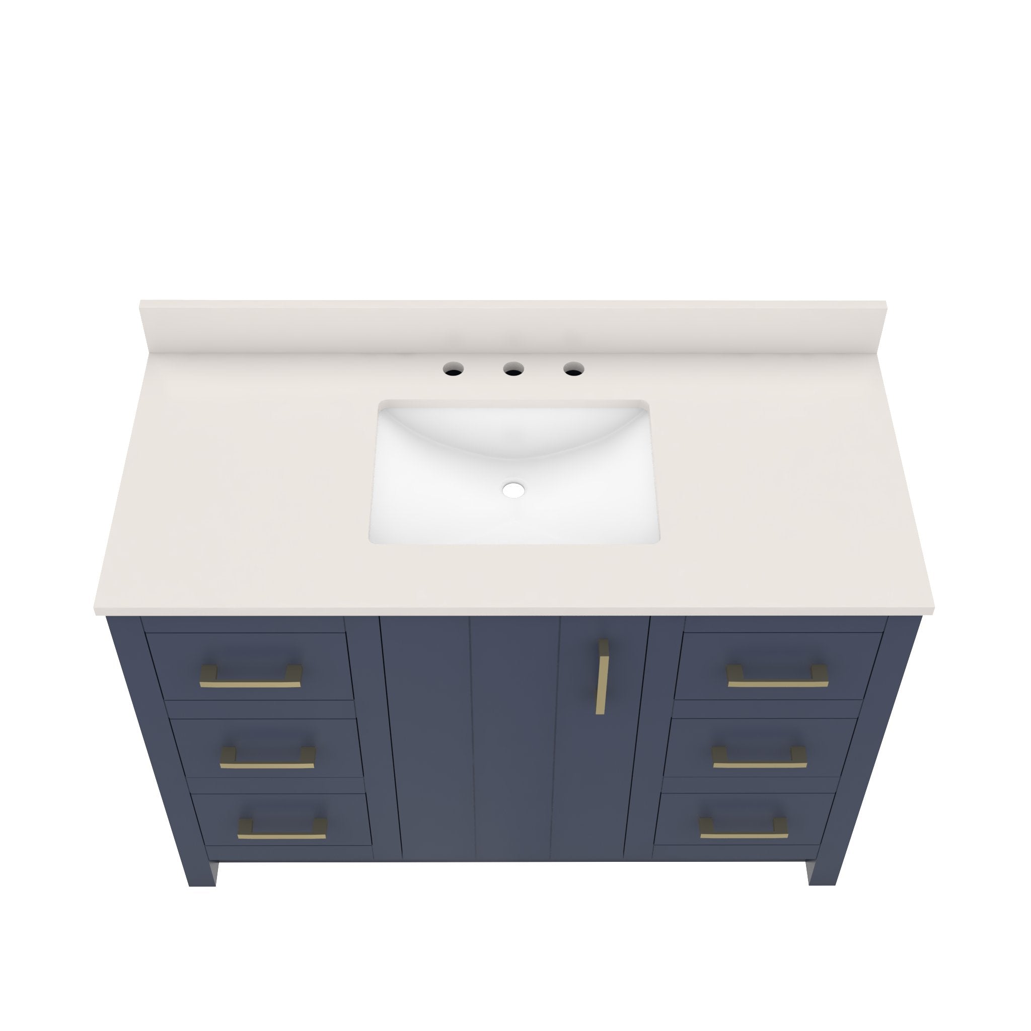 MAIDSTONE Wexler 48 Inch Solid Oak Bathroom Vanity