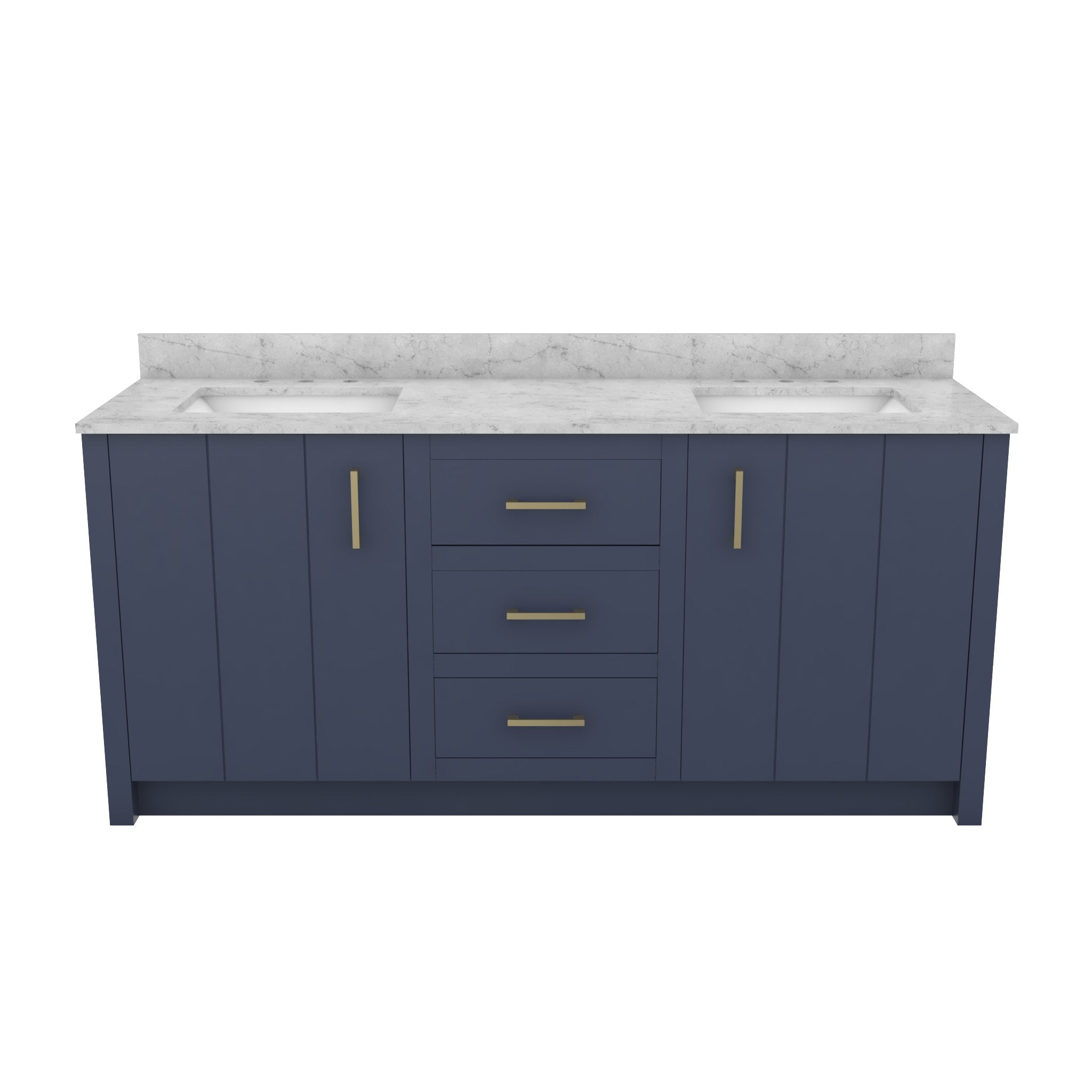 MAIDSTONE Wexler 72 Inch Solid Oak Bathroom Vanity