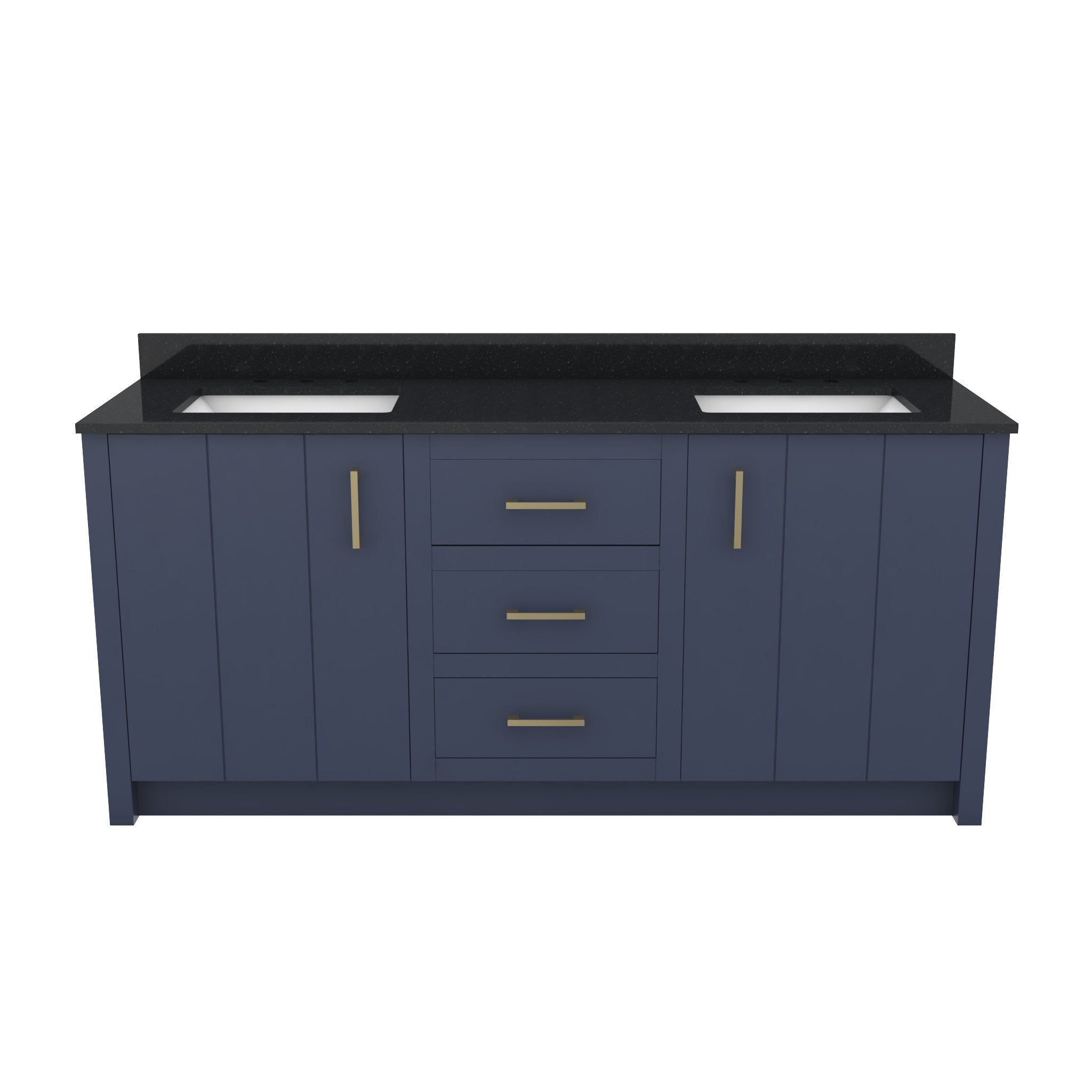 MAIDSTONE Wexler 72 Inch Solid Oak Bathroom Vanity
