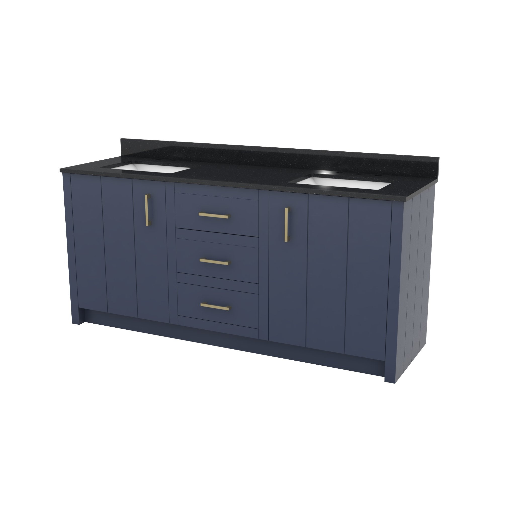 MAIDSTONE Wexler 72 Inch Solid Oak Bathroom Vanity
