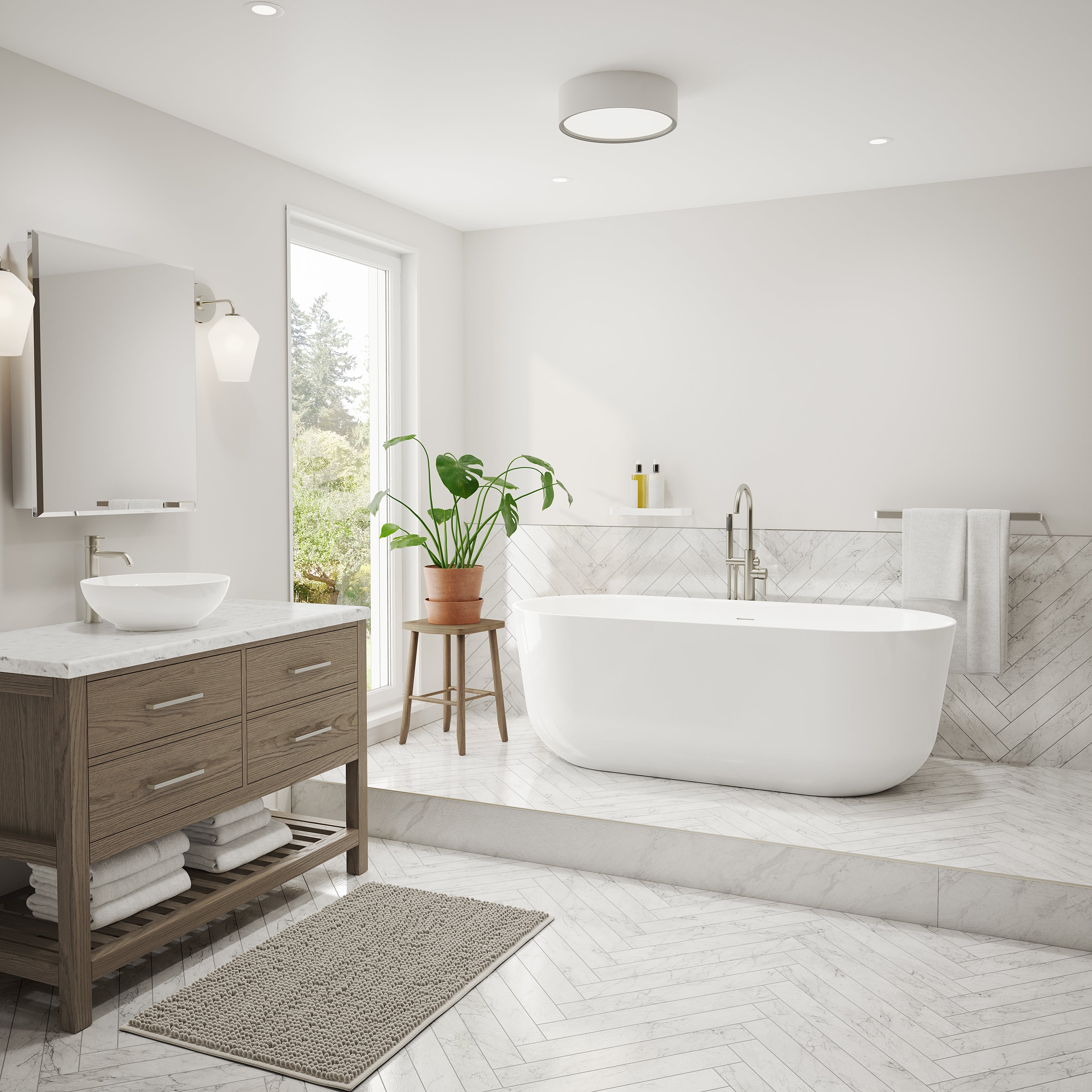 Maax Malindi 67 x 30 Acrylic Freestanding Oval Center Drain Bathtub