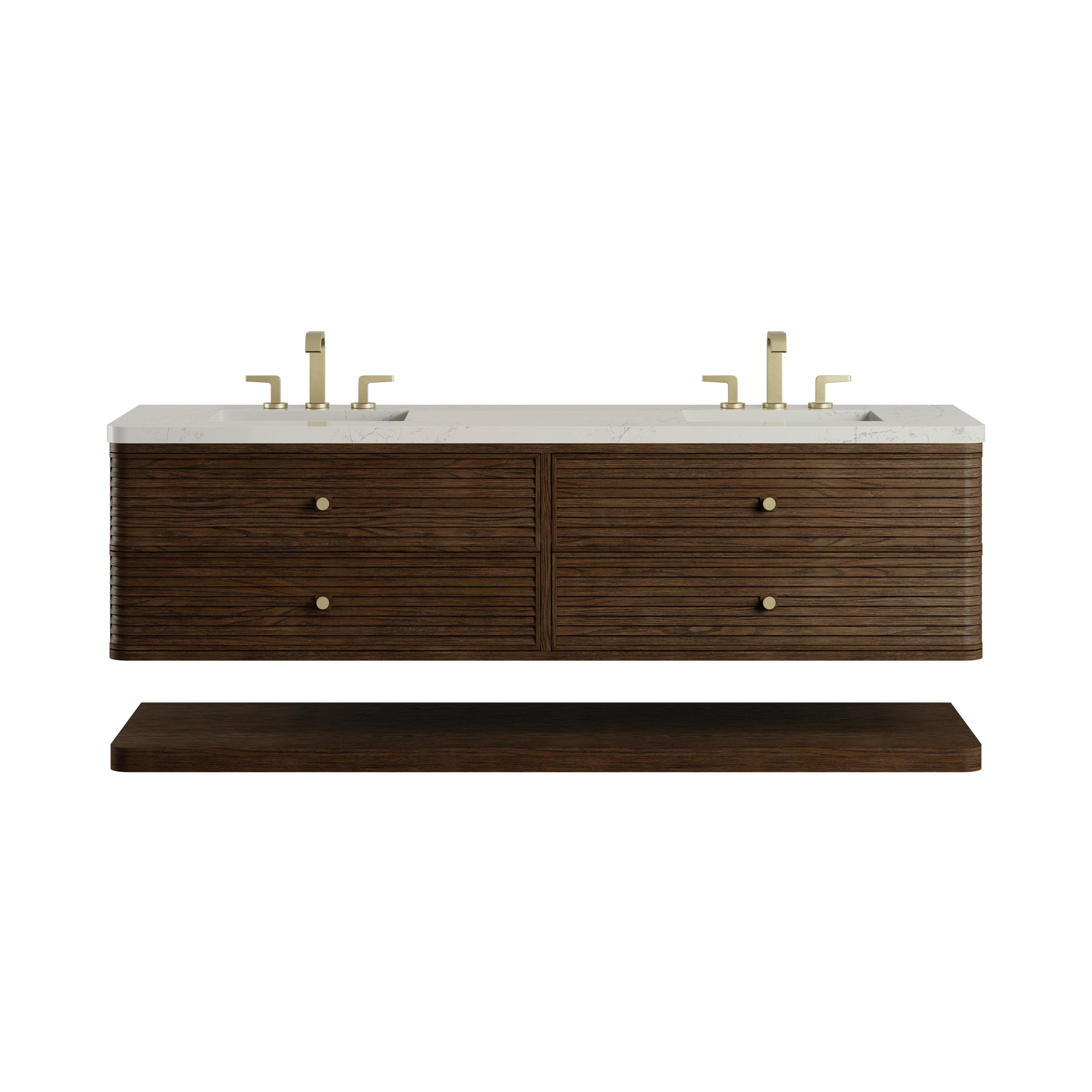 James Martin Allamari 72" Double Vanity in Sable with 3cm Countertop