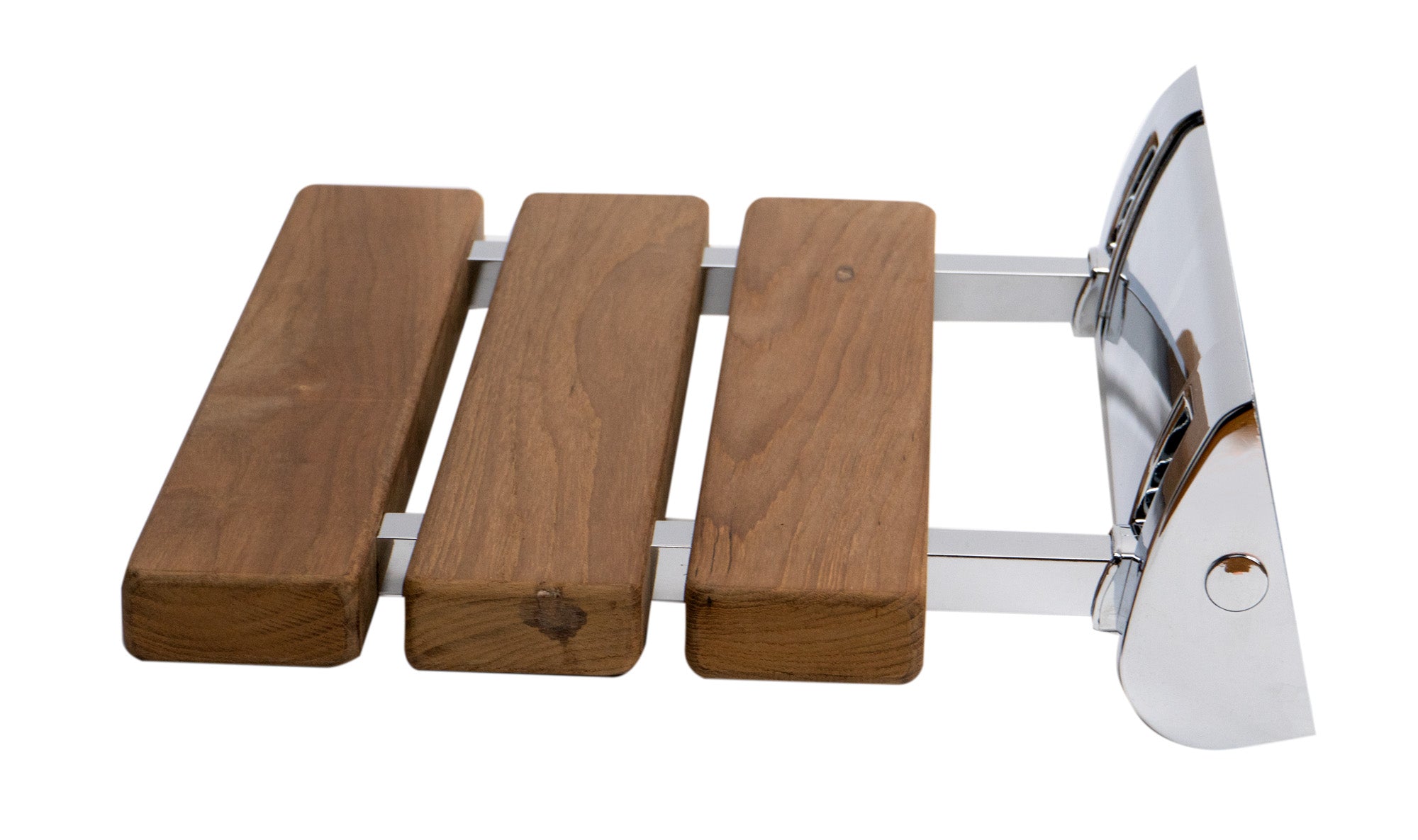 ALFI brand ABS14 14" Folding Teak Wood Wall-Mount Shower Seat Bench