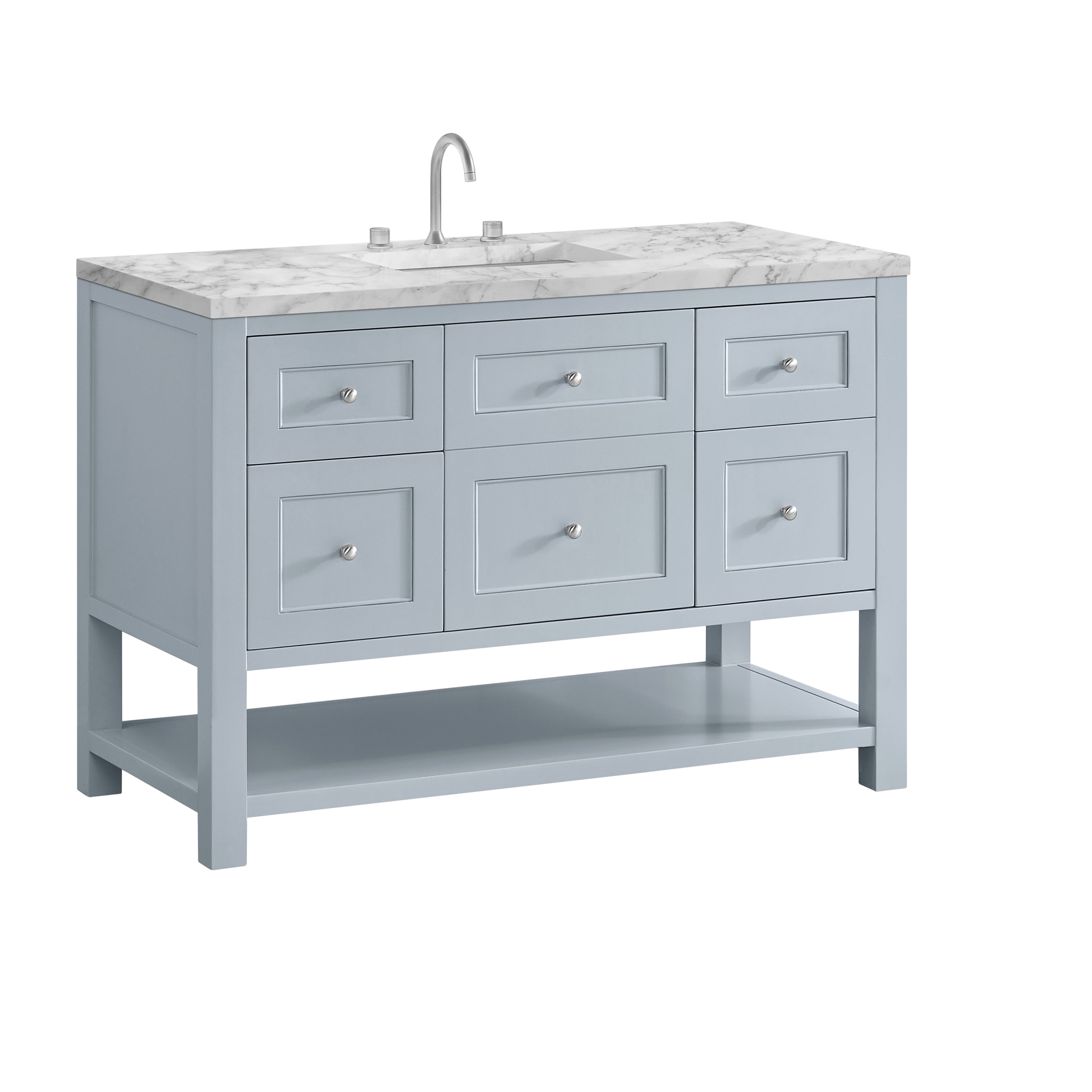 James Martin Breckenridge 48" Single Vanity in Serenity Blue with 3cm Countertop