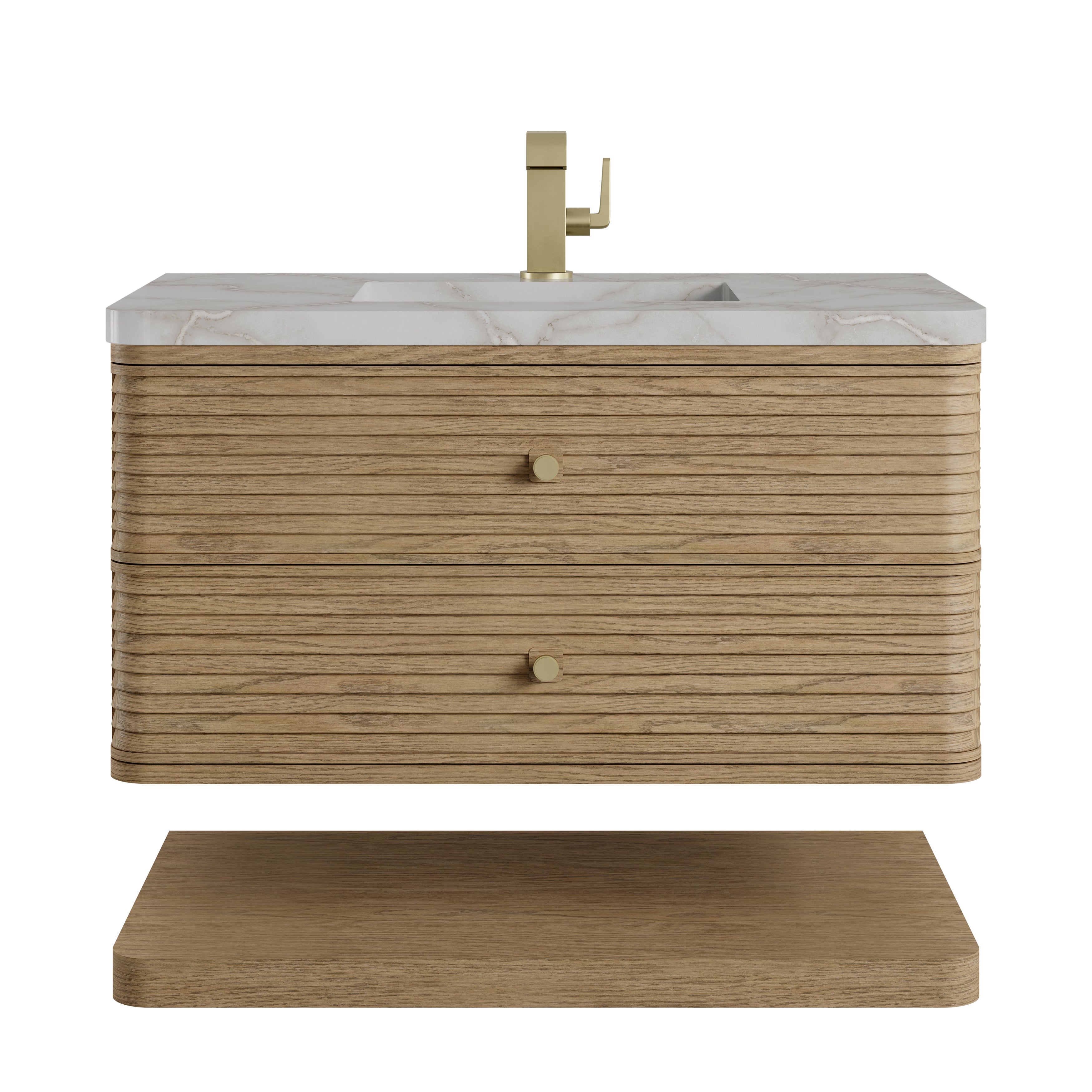James Martin Allamari 36" Single Vanity in Dune Mist with 3cm Countertop