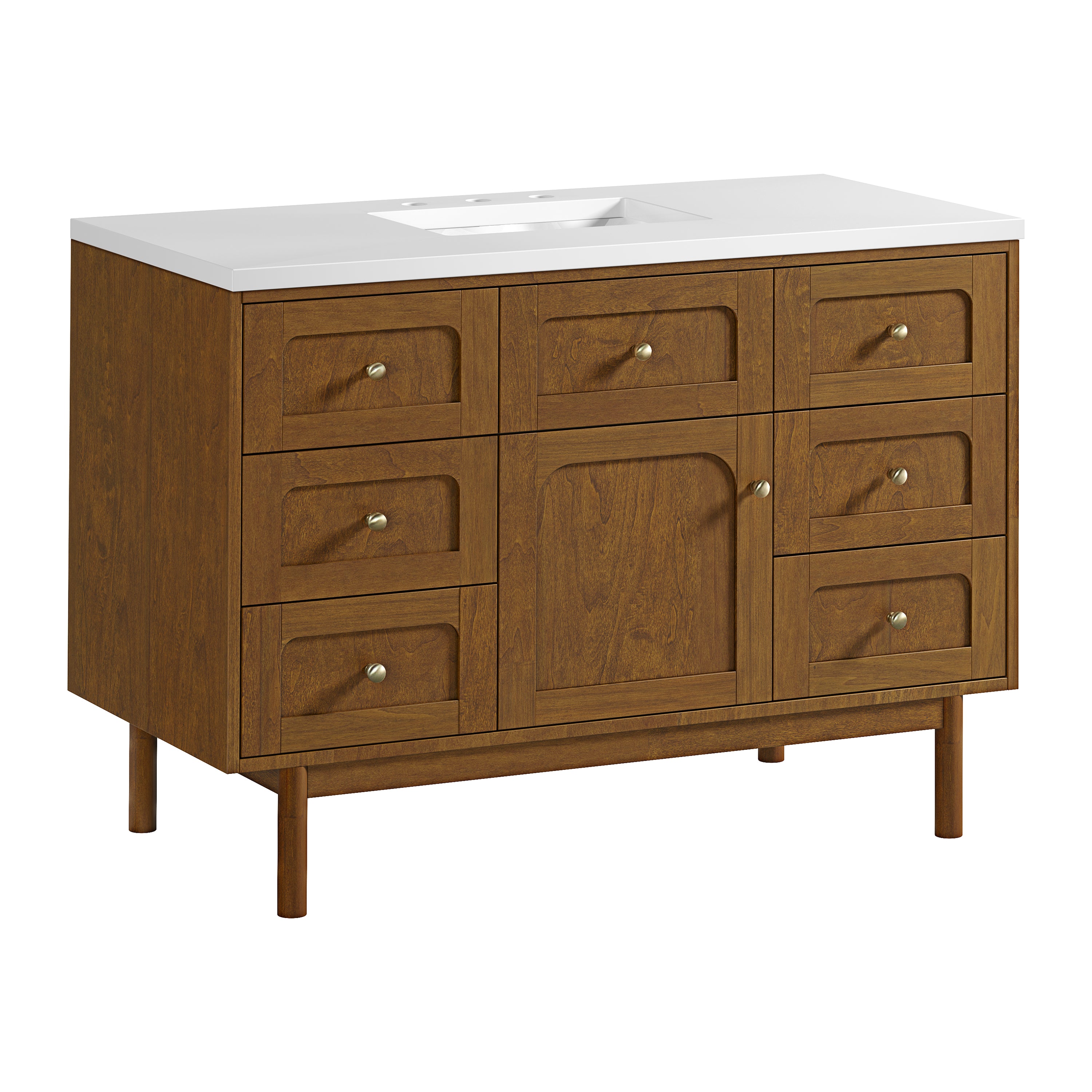 James Martin Laurent 48" Single Vanity in Honey Oak with 3cm Countertop