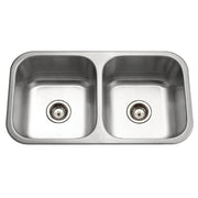 Houzer Medallion 31 inch Stainless Steel Undermount 50/50 Double Bowl Kitchen Sink - MD-3109