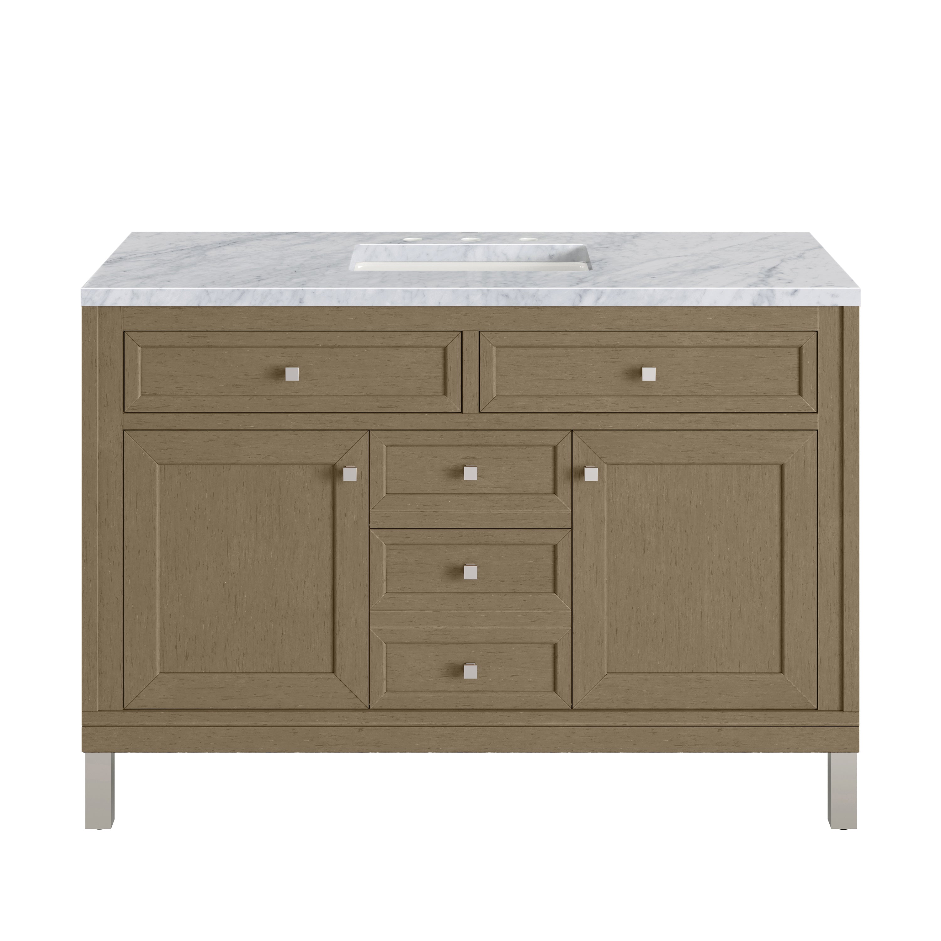 James Martin Chicago 48" Single Vanity in Walnut Whisper with 3cm Countertop