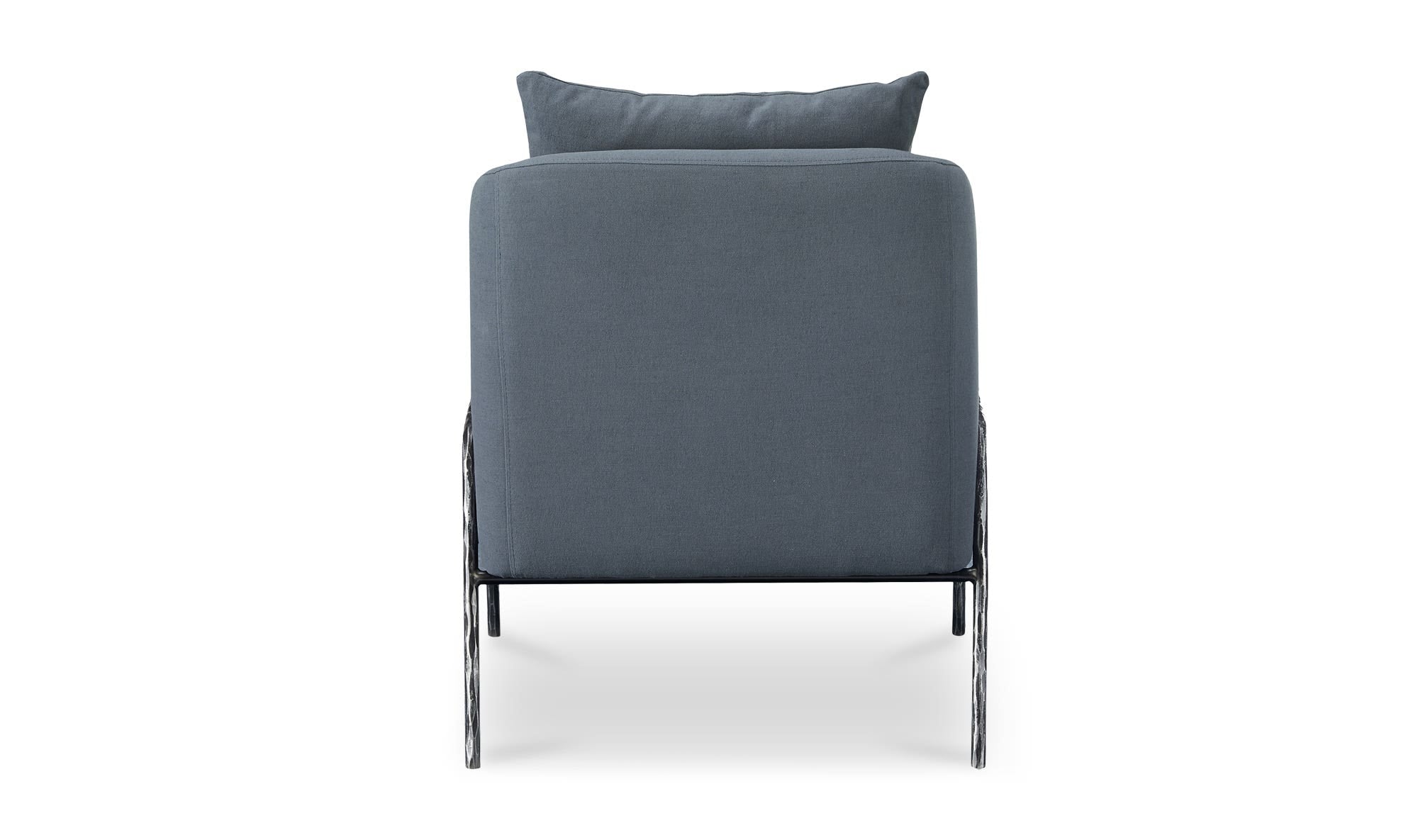 Moes Archer Accent Chair Slate Blue Linen Blend ME-1063