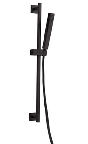 Fortis 841290CMB Doccia 27-9/16" Brass Slide Bar with Hand Shower, Hose & Elbow – Matte Black