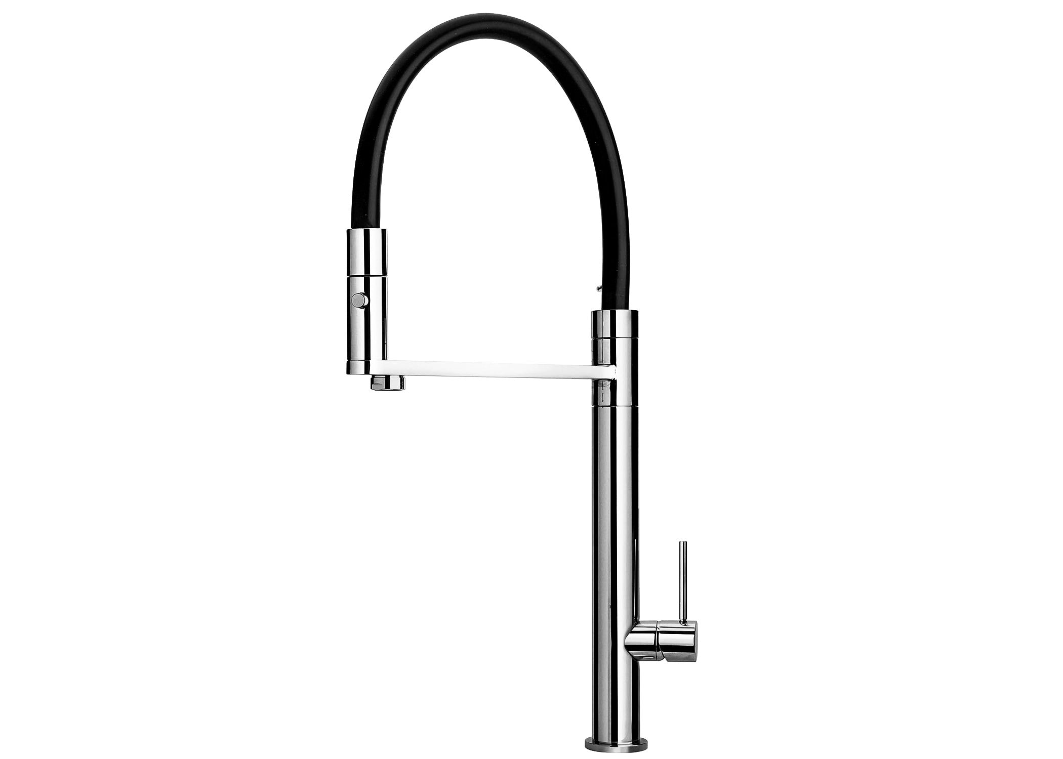LaToscana 78PW559YO Single Handle Pull-Out Kitchen Faucet with Silicone Spout – Brushed Nickel