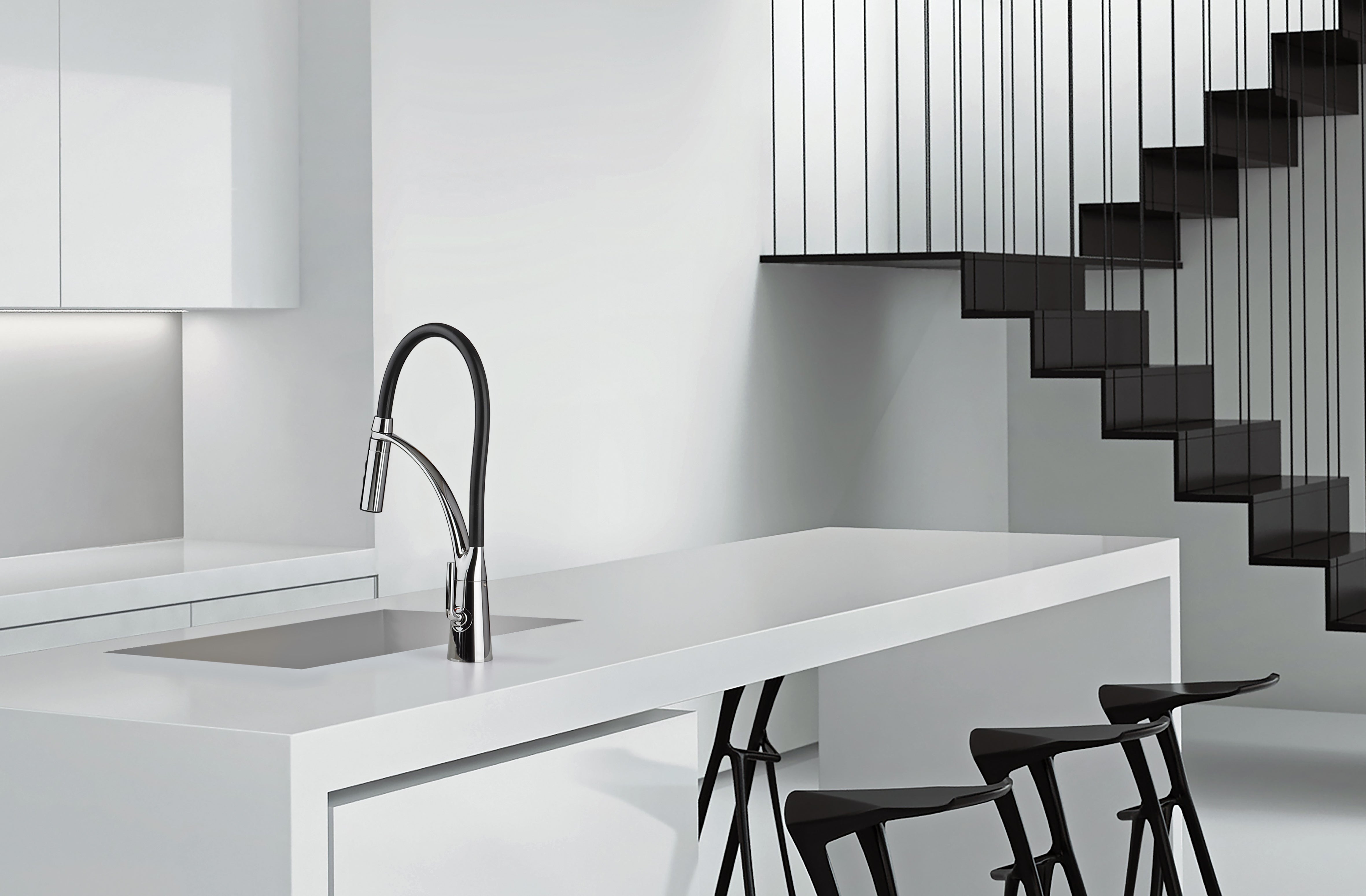 FORTIS JULIUS Culinary Single Handle Pull-Down Kitchen Faucet – Polished Chrome (AC54200PC)