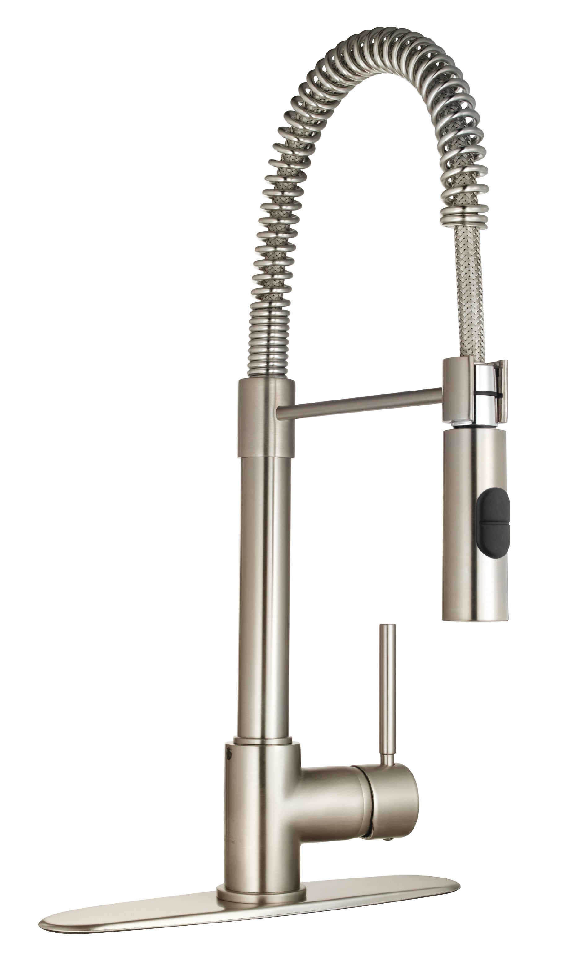 LaToscana 78PW557PE Elba Single Handle Pull‑Out Kitchen Faucet – Brushed Nickel