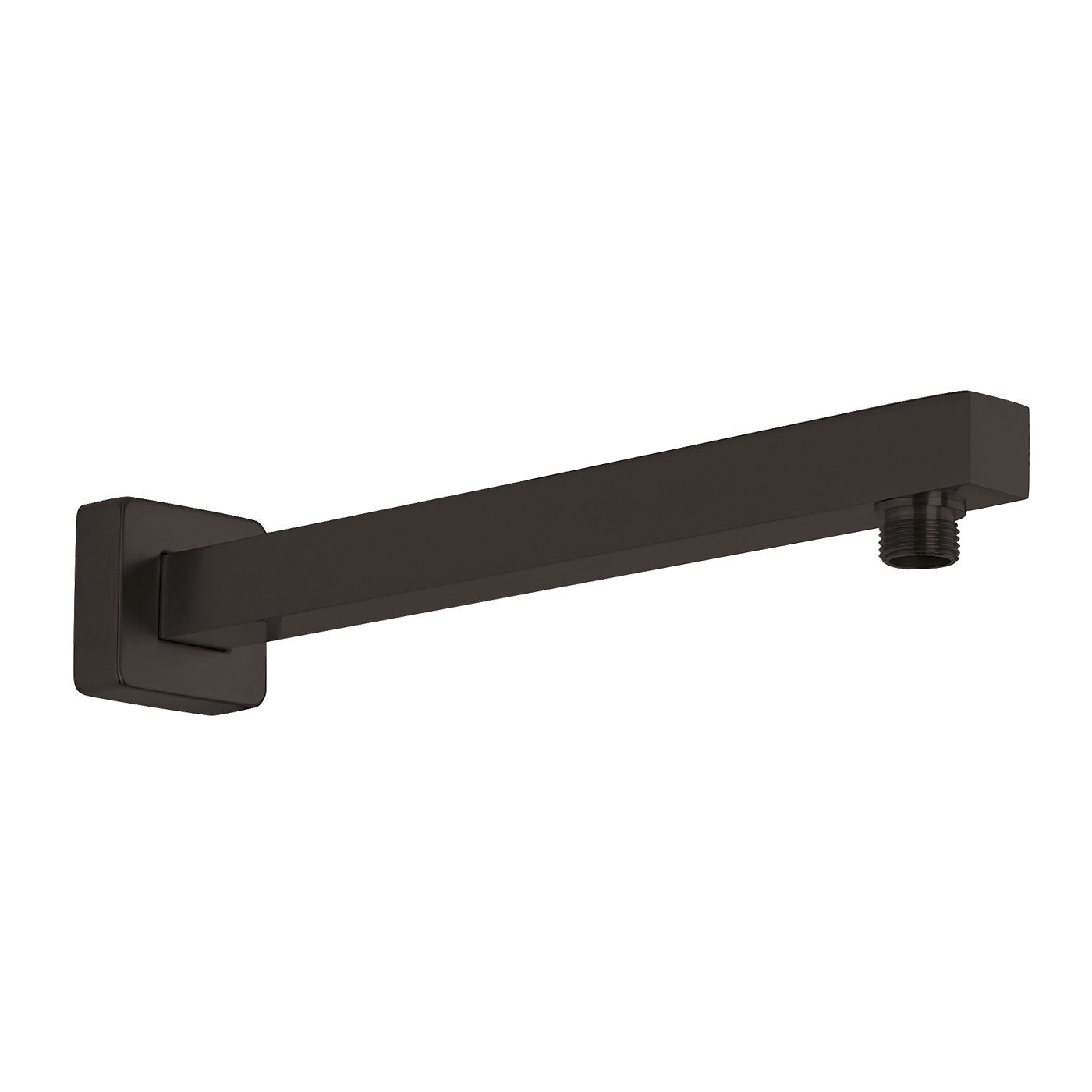 Fortis 16" Wall Mount Shower Arm with Square Flange – Matte Black, 94745S2MB
