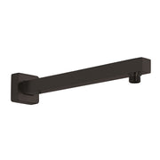 Fortis 16" Wall Mount Shower Arm with Square Flange – Matte Black, 94745S2MB