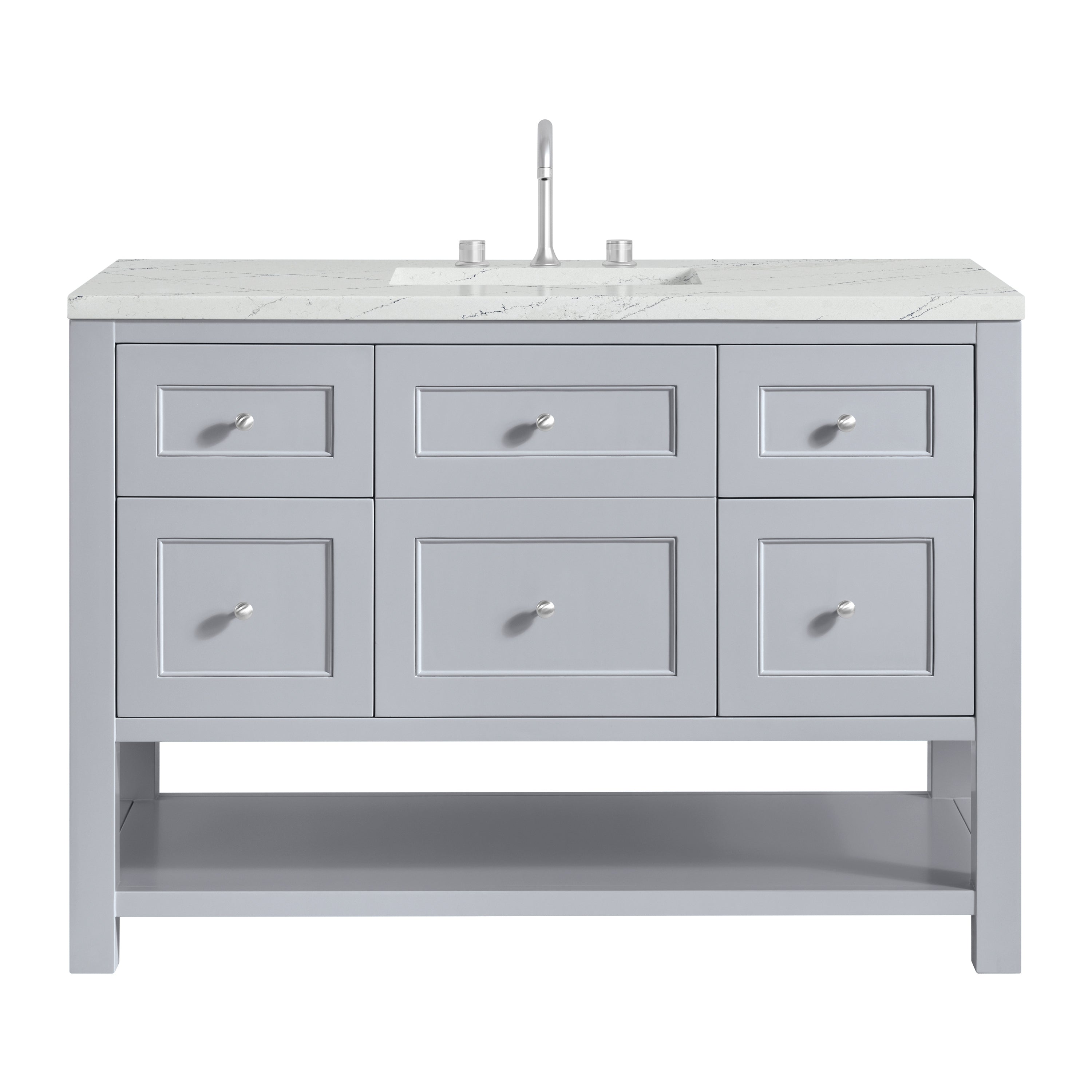 James Martin Breckenridge 48" Single Vanity in Serenity Blue with 3cm Countertop