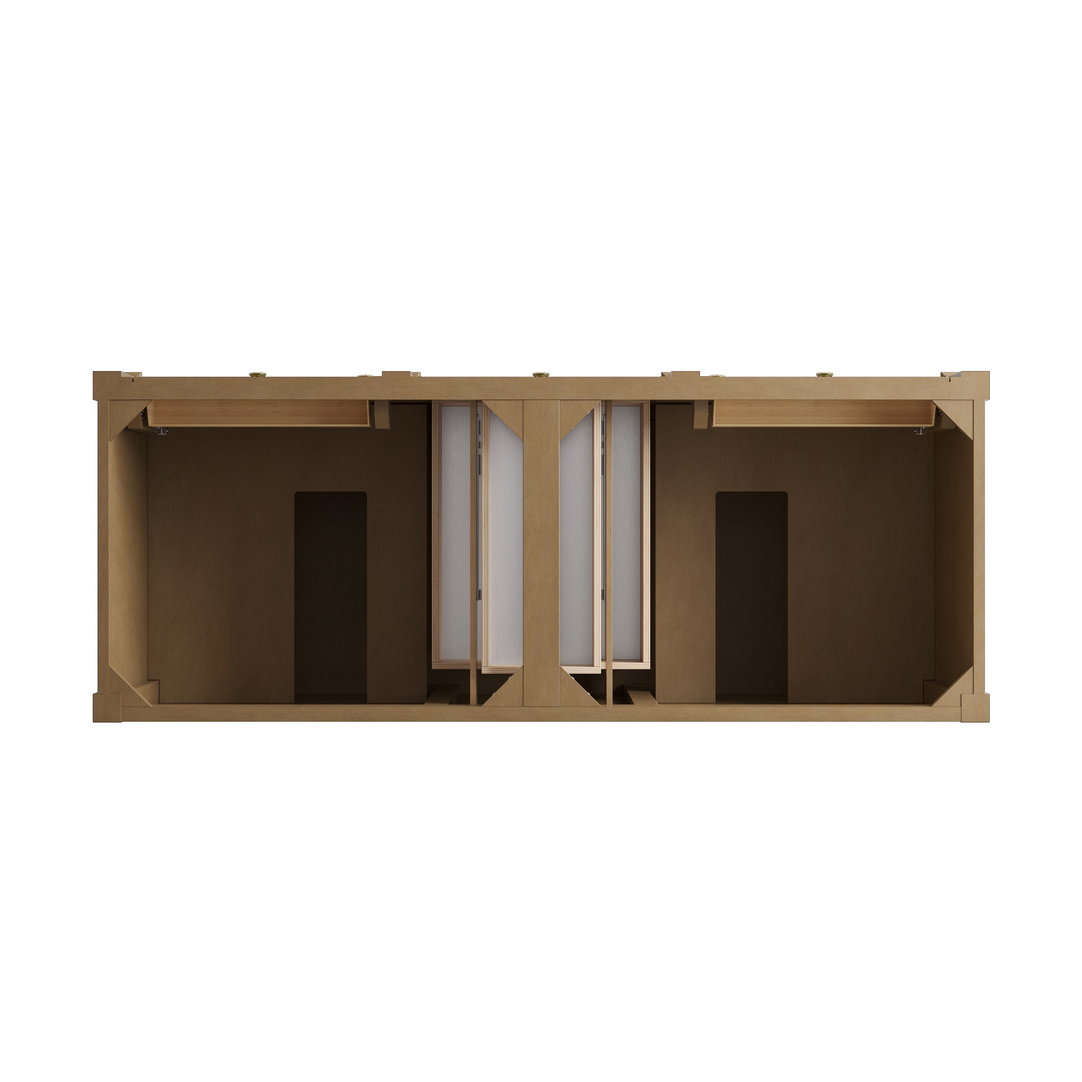 James Martin Brittany 60" Double Vanity in Pecan with 3cm Countertop