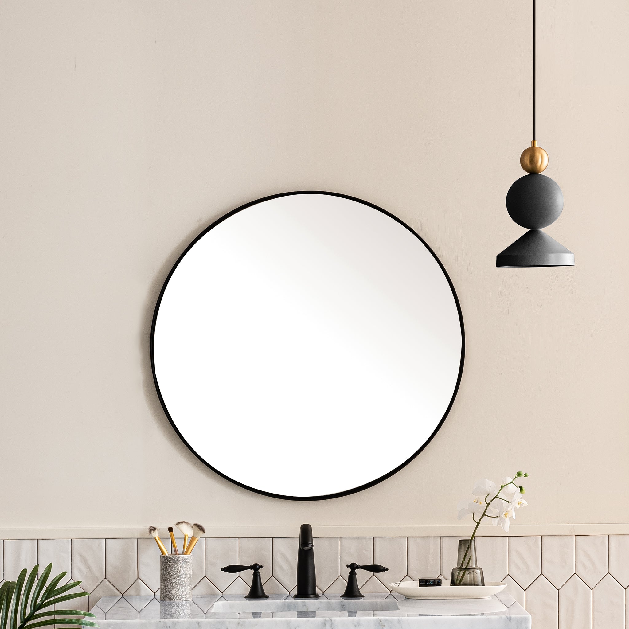 James Martin Rohe 30" Round Mirror