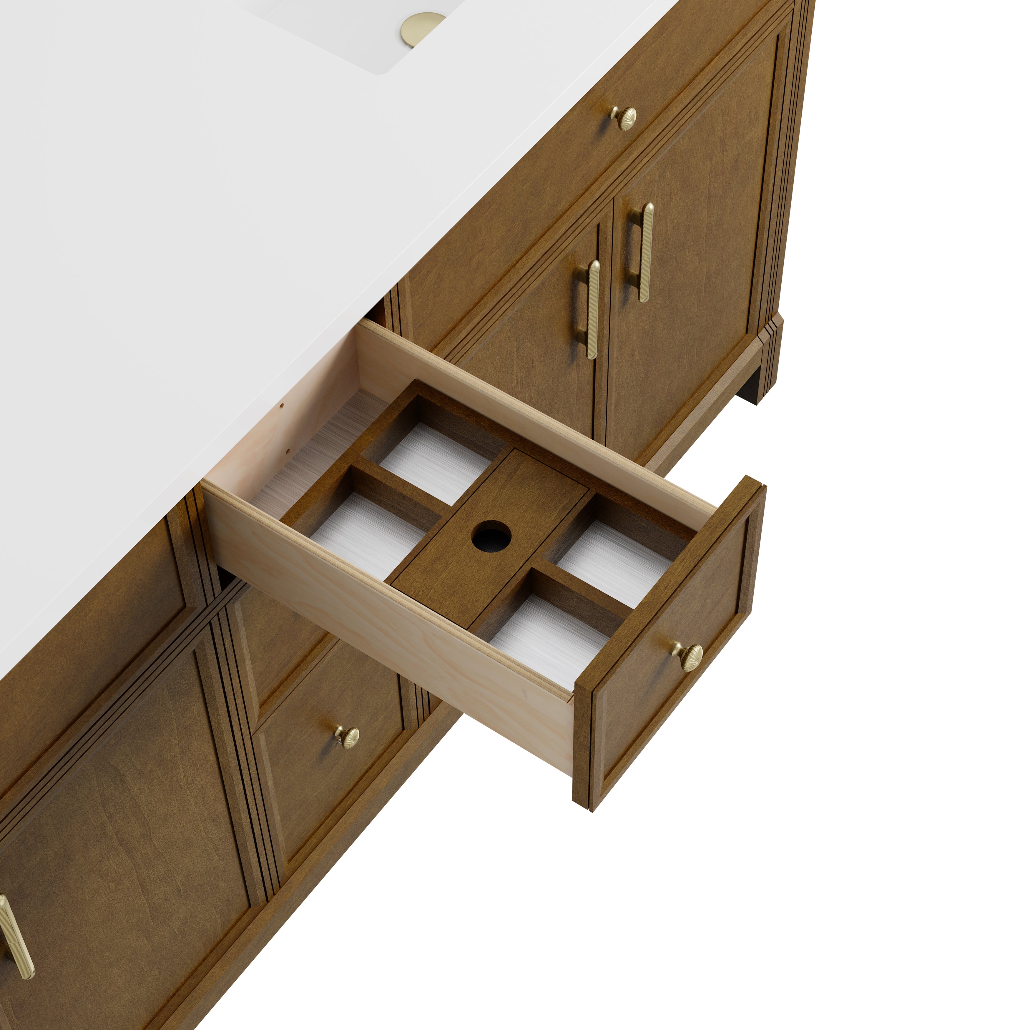 James Martin Bellshire 72" Double Vanity in Honey Oak with 3cm Countertop