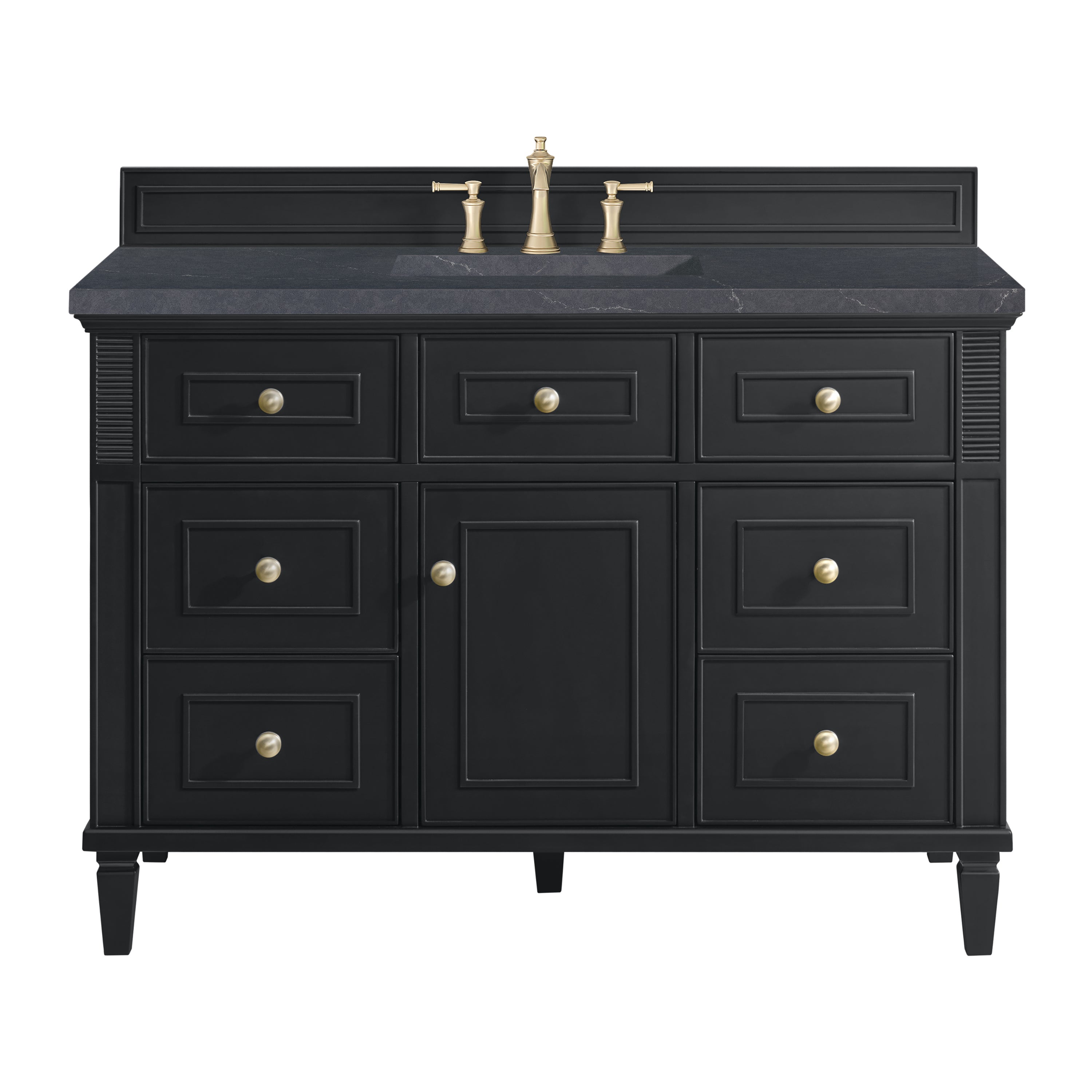 James Martin Lorelai 48" Single Vanity in Black Onyx with 3cm Countertop