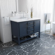 MAIDSTONE Wexler 72 Inch Solid Oak Bathroom Vanity