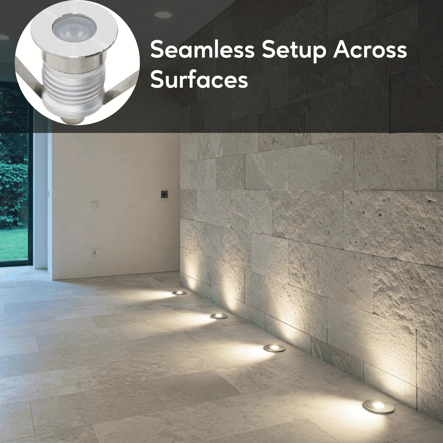 Mini Milk Cap In-Ground Well LED Light Fixture 3W 2700K 12-24V DC Input