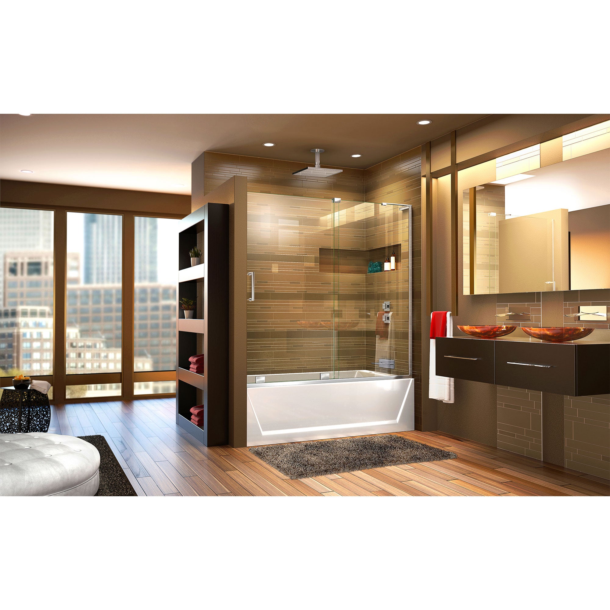 DreamLine Mirage-X 55 - 59" W Tub Door