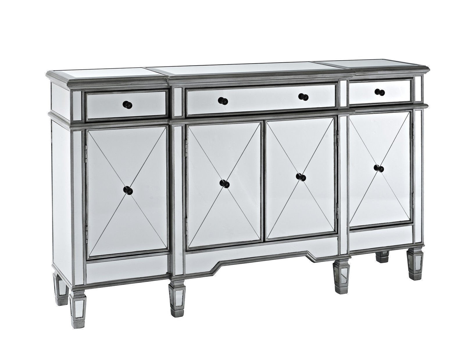 Chans Furniture DH-695 Mirrored Relection Andrea Hall Console (Silver)
