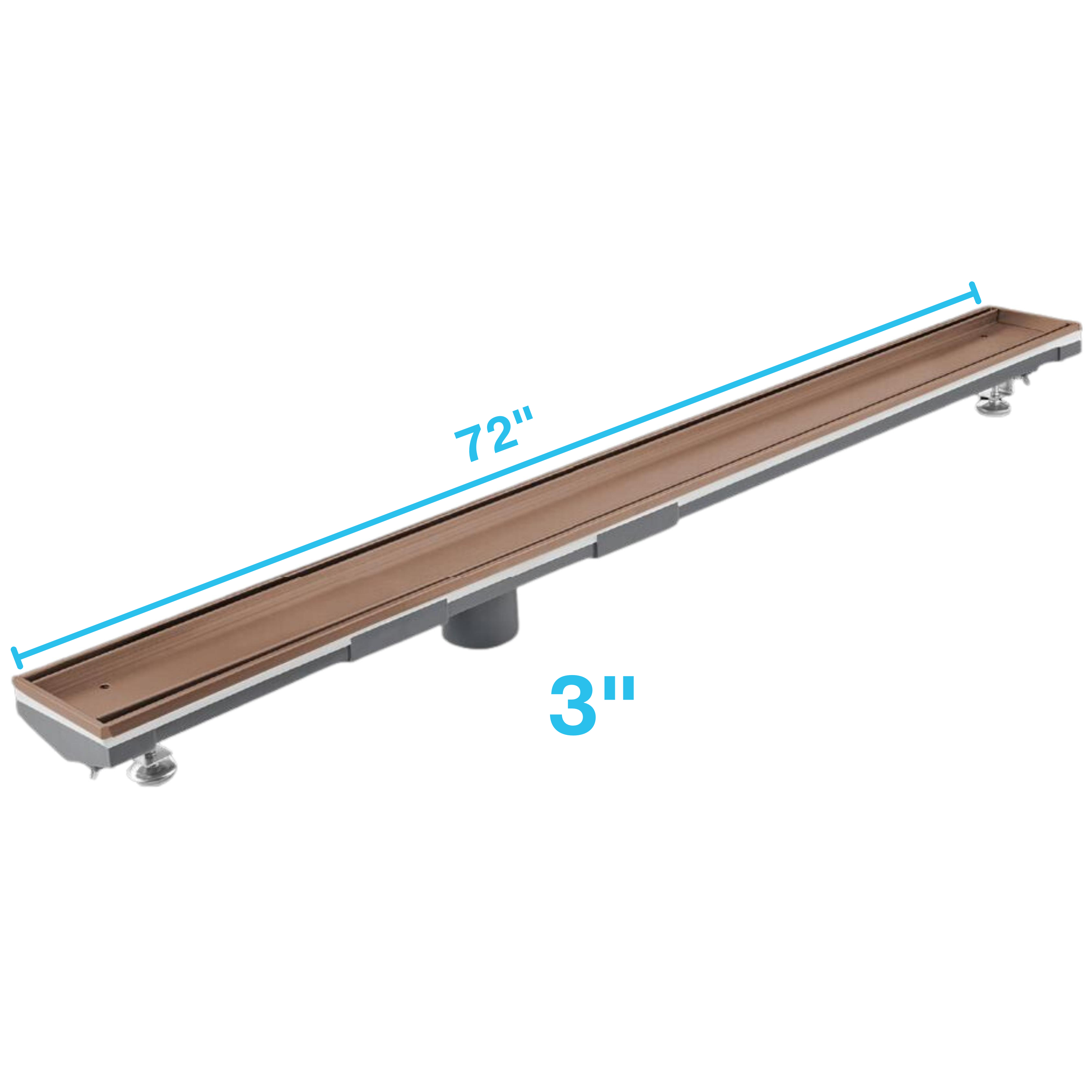 Mist (Tile-In) Adjustable Kit Lagos Linear Drain 3" High Flow