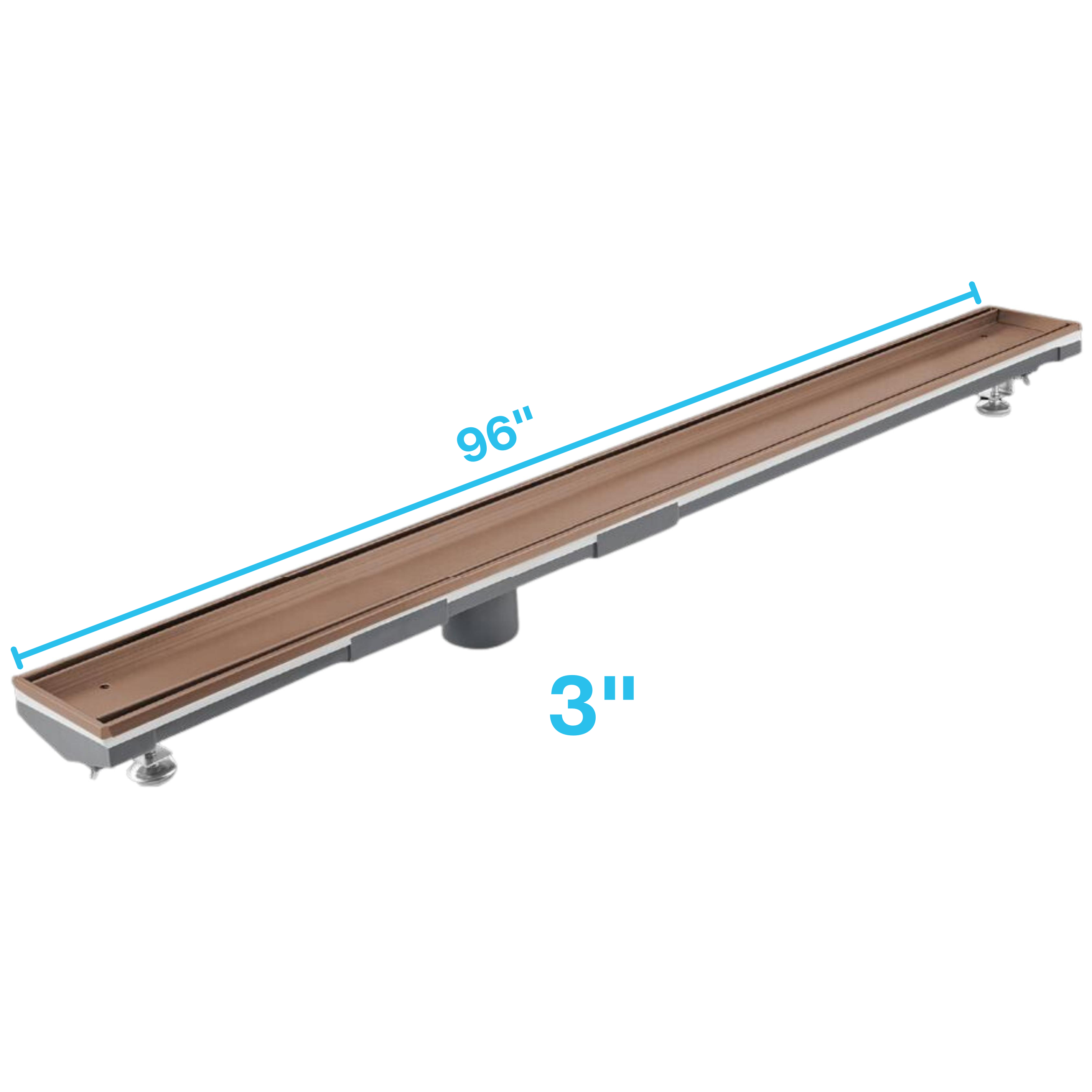 Mist (Tile-In) Adjustable Kit Lagos Linear Drain 3" High Flow