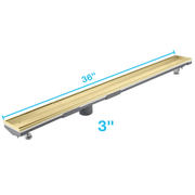 Mist (Tile-In) Adjustable Kit Lagos Linear Drain 3" High Flow