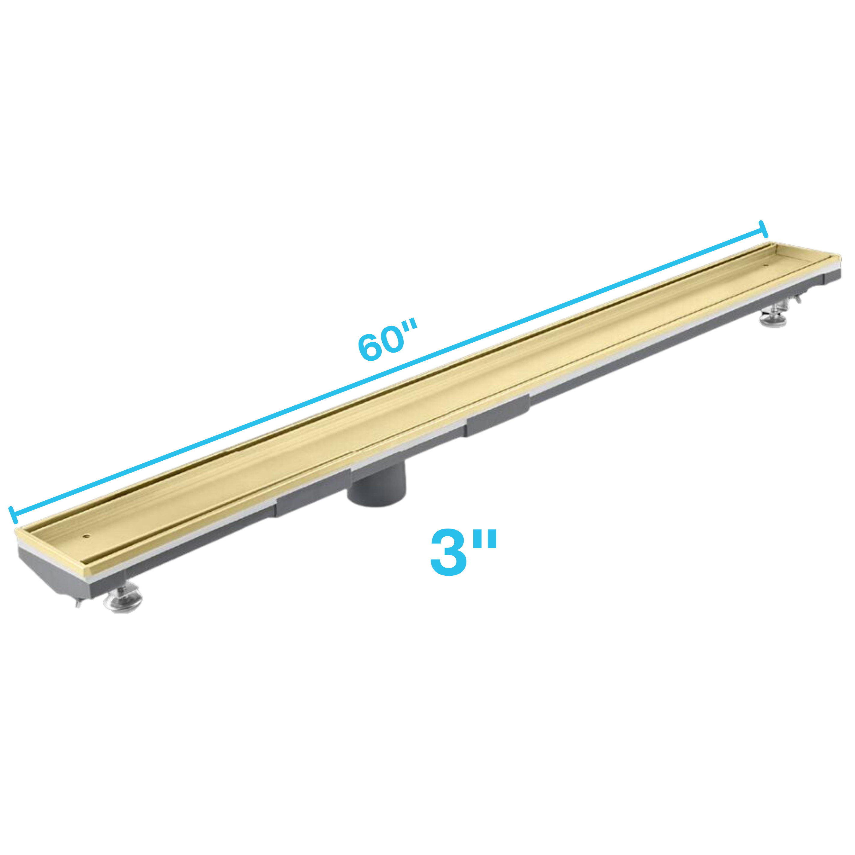 Mist (Tile-In) Adjustable Kit Lagos Linear Drain 3" High Flow