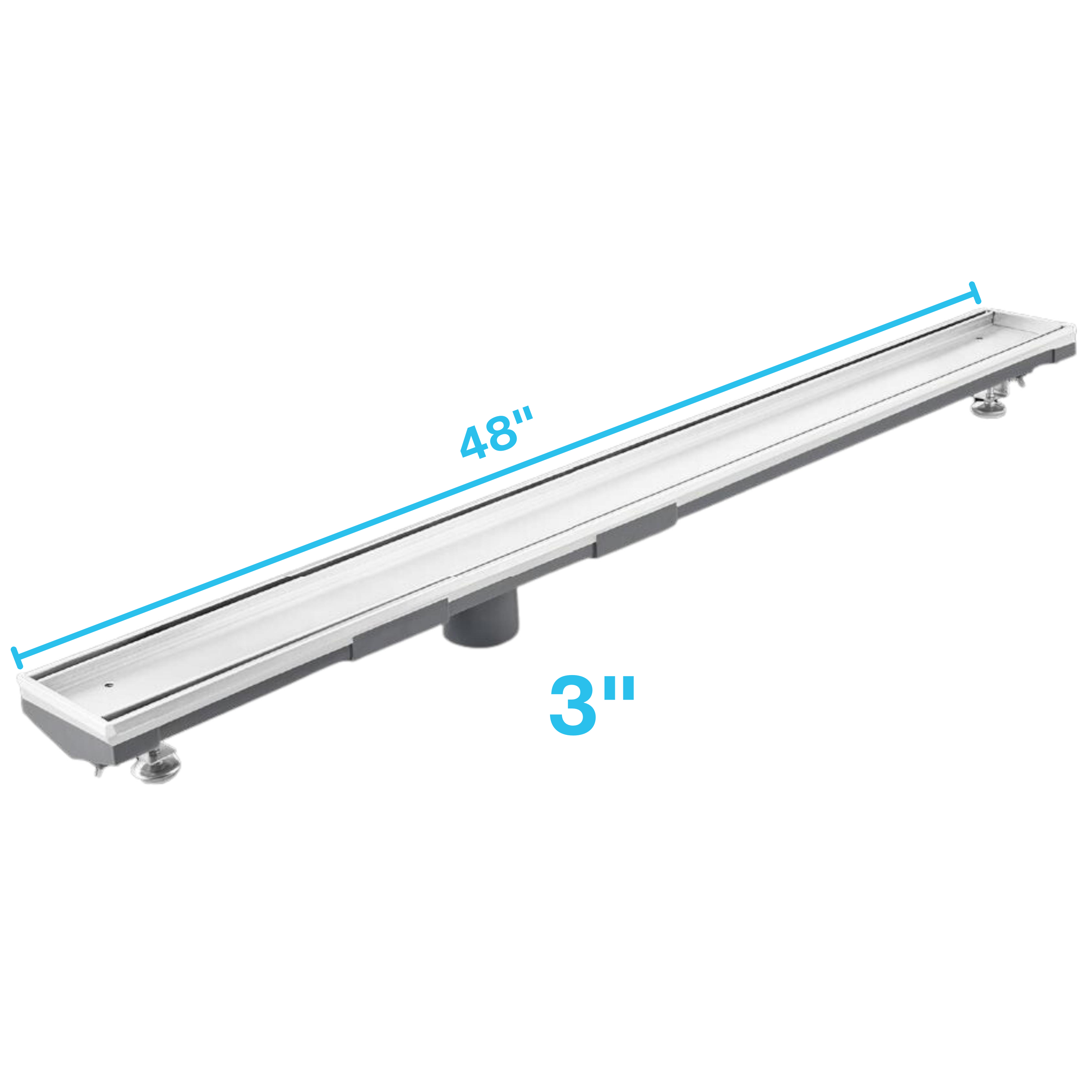 Mist (Tile-In) Adjustable Kit Lagos Linear Drain 3" High Flow