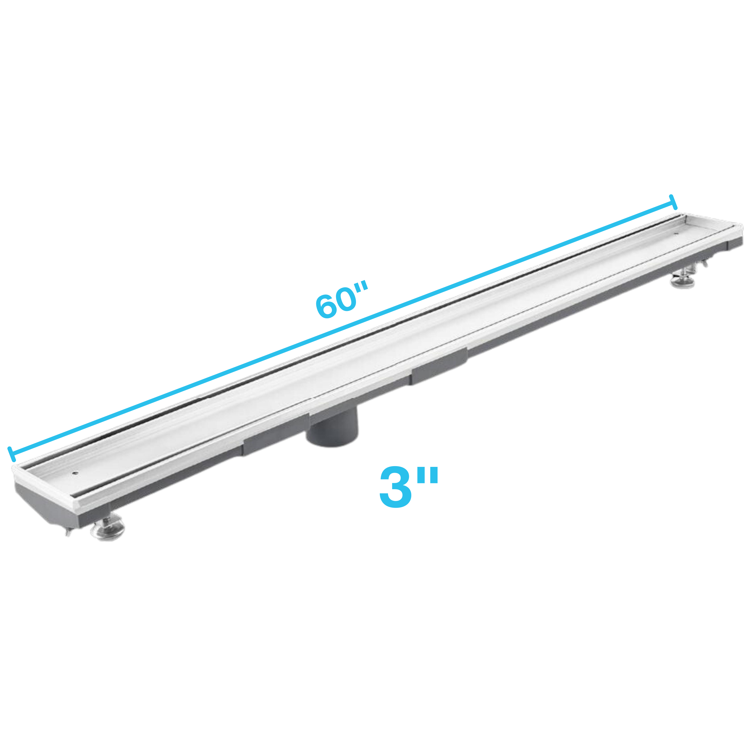 Mist (Tile-In) Adjustable Kit Lagos Linear Drain 3" High Flow