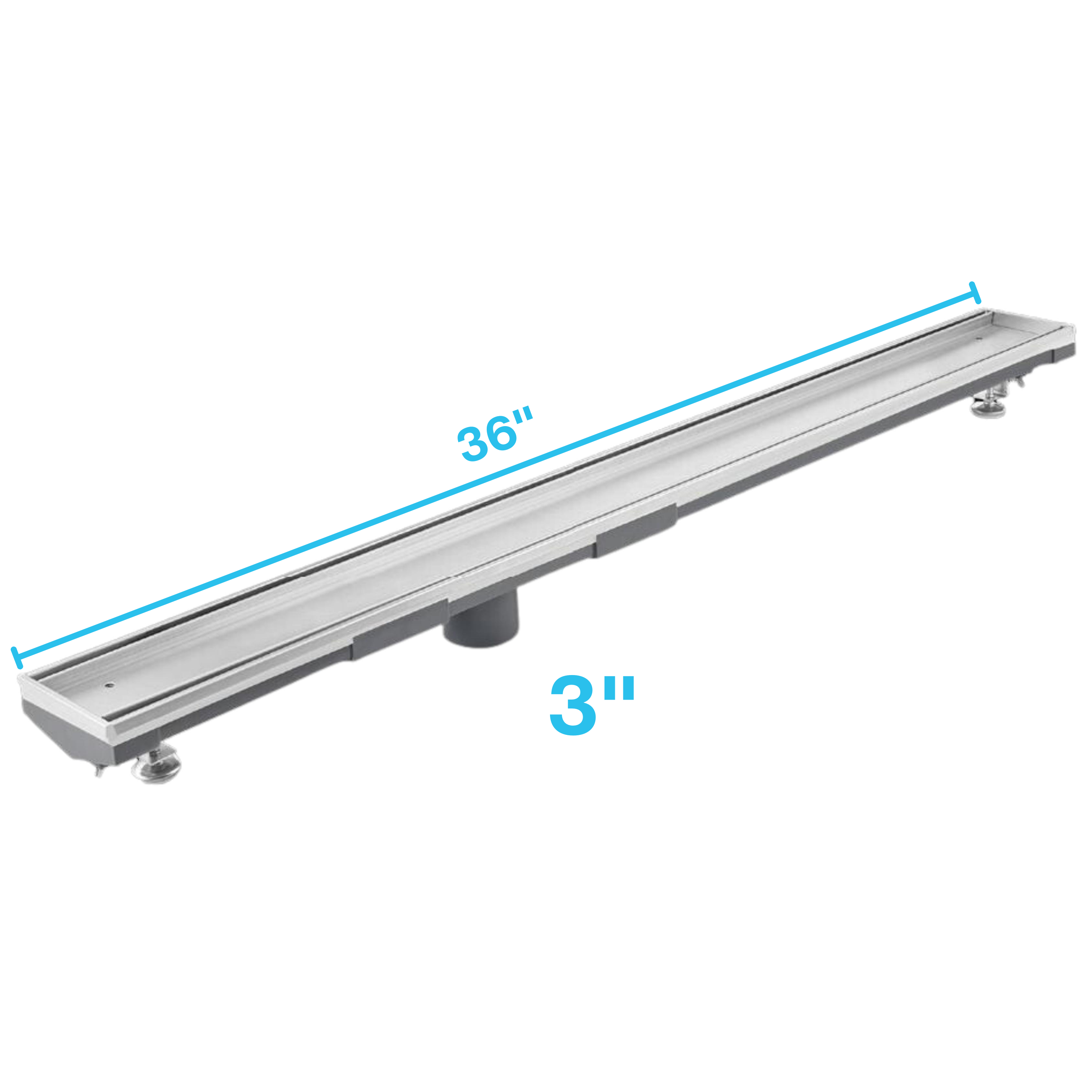 Mist (Tile-In) Adjustable Kit Lagos Linear Drain 3" High Flow