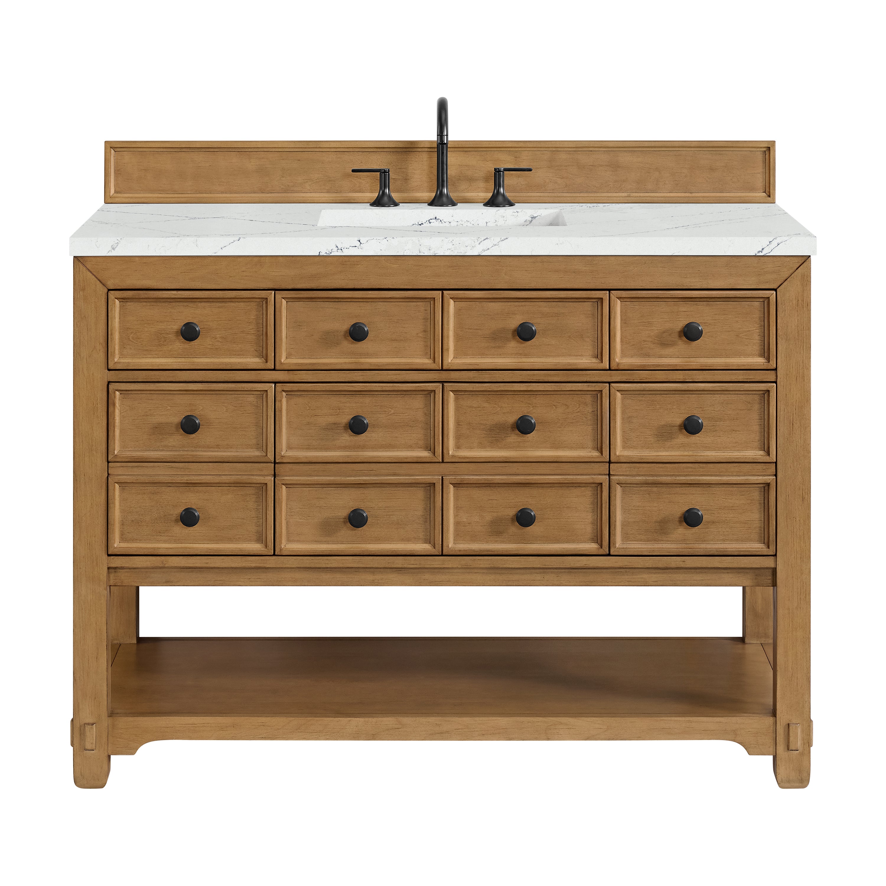 James Martin Malibu 48" Single Vanity in Amber Birch with 3cm Countertop