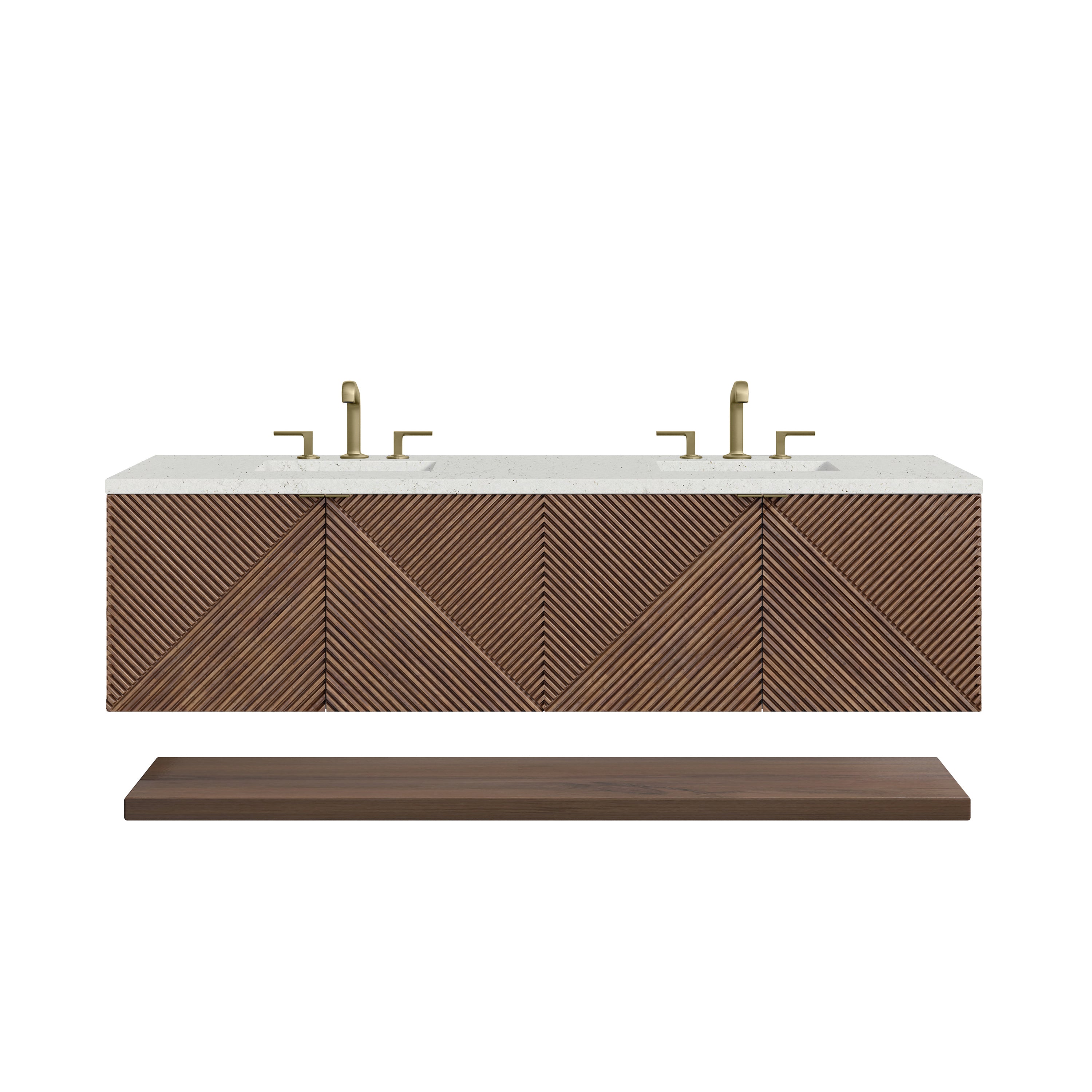 James Martin Marcello 72" Double Vanity in Chestnut with 3cm Countertop