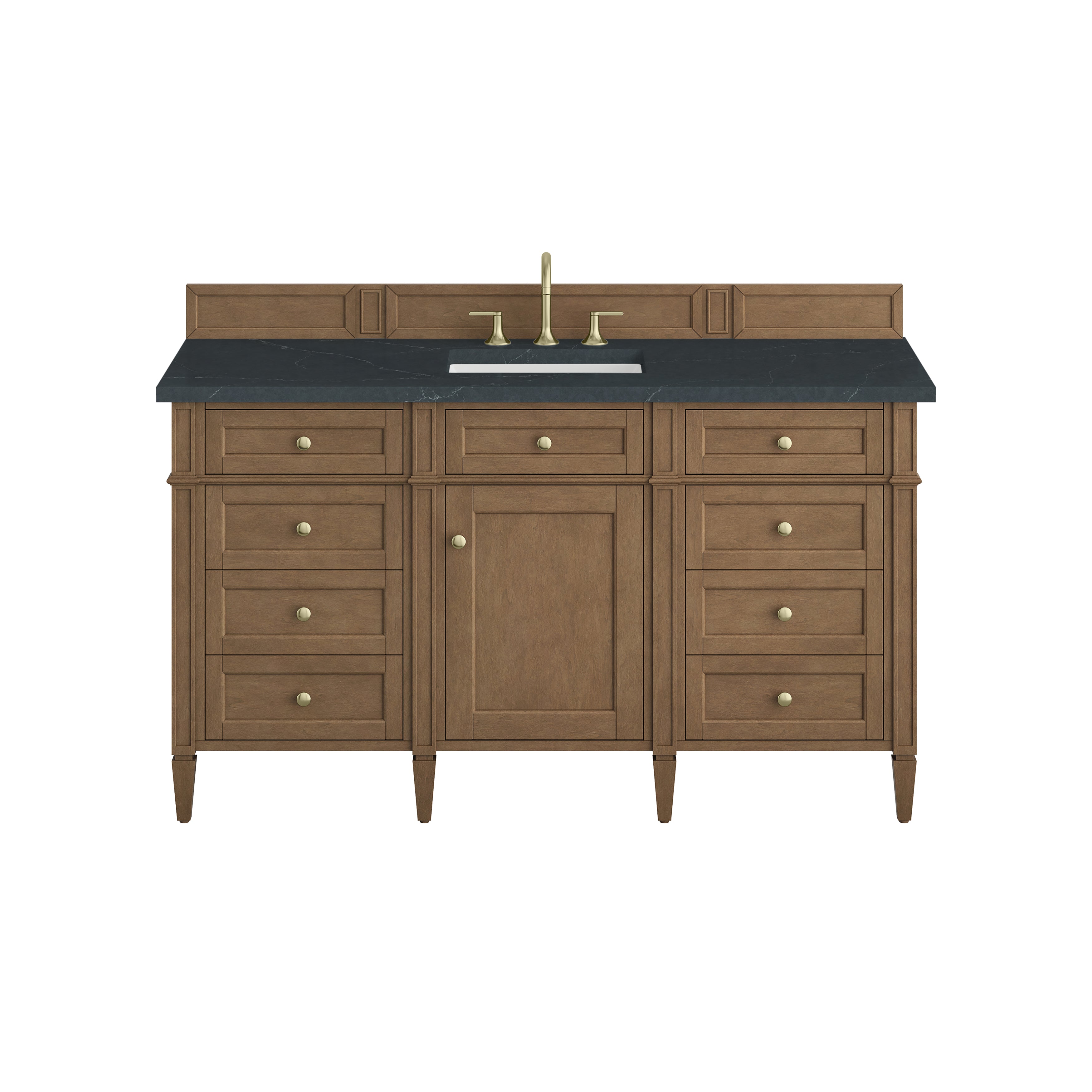 James Martin Brittany 60" Single Vanity in Pecan with 3cm Countertop
