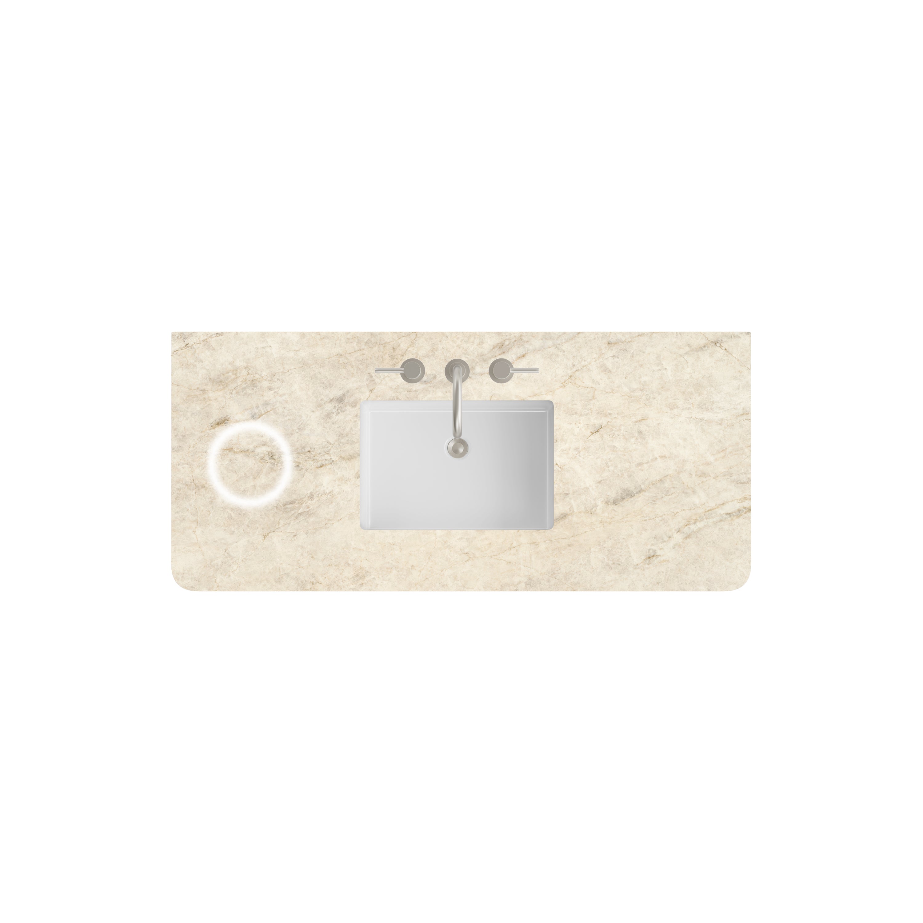 James Martin 48" Single Radius Cut Top with FreePower Widespread 3cm