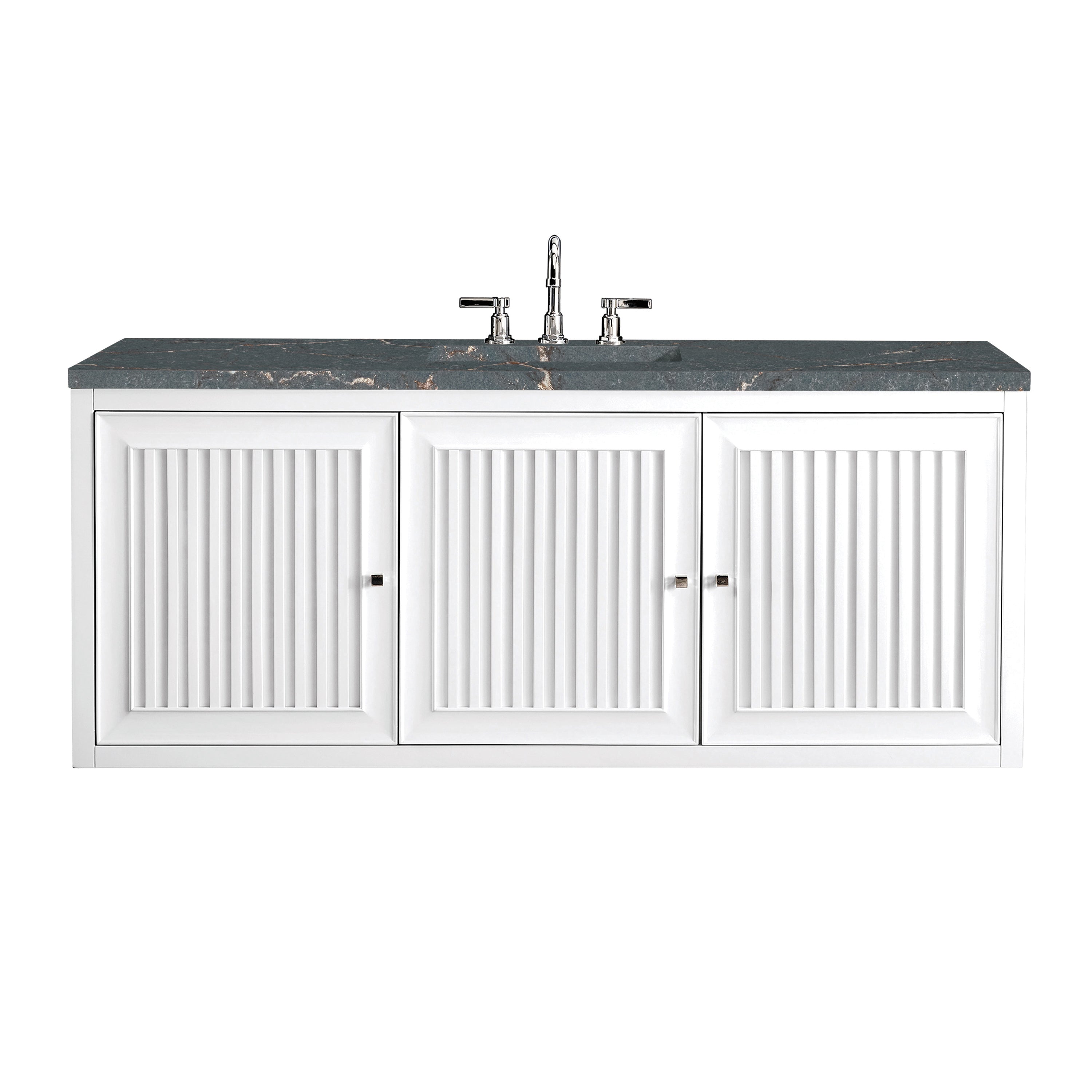 James Martin Athens 60" Single Vanity in Glossy White with 3cm Countertop