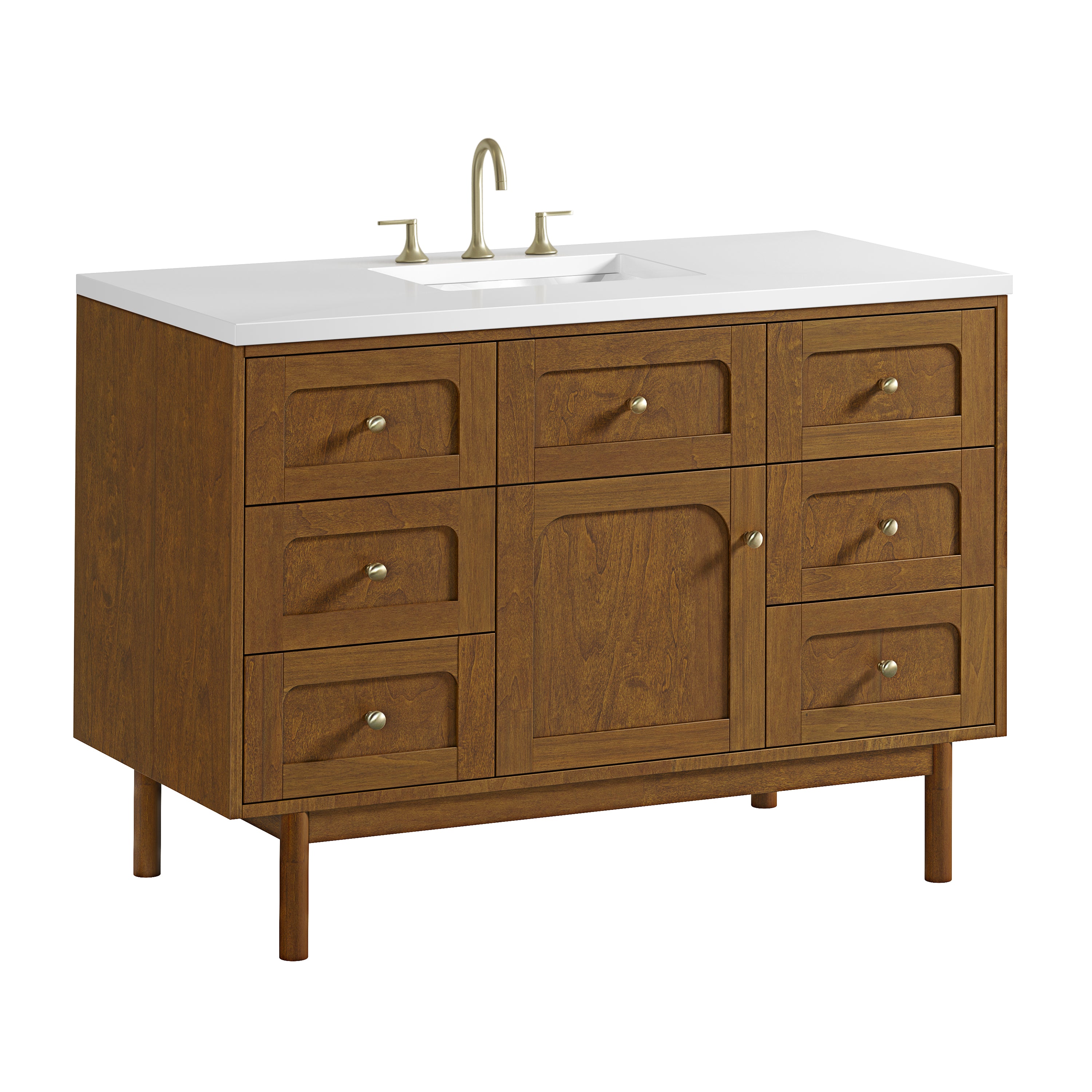 James Martin Laurent 48" Single Vanity in Honey Oak with 3cm Countertop