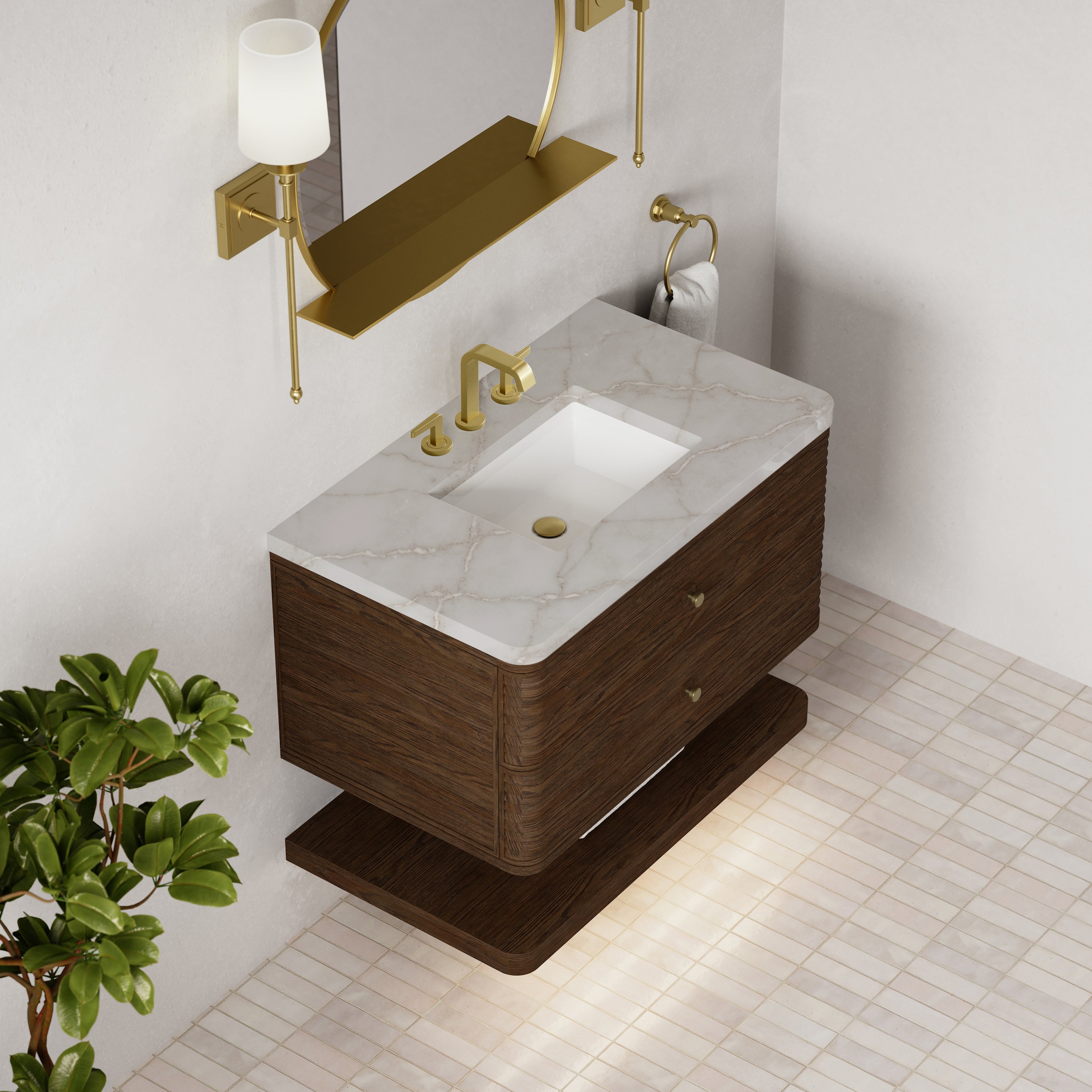 James Martin Allamari 36" Single Vanity in Sable with 3cm Countertop