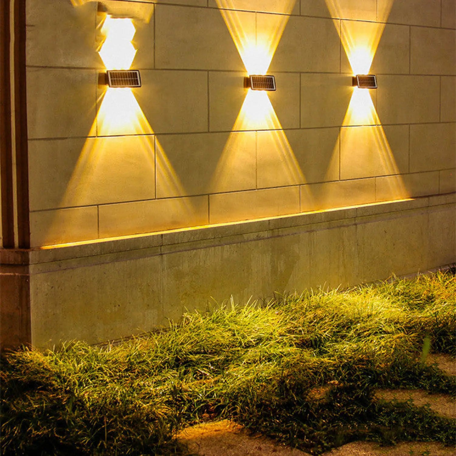 Modern Outdoor Solar Wall Lights with Waterproof Design