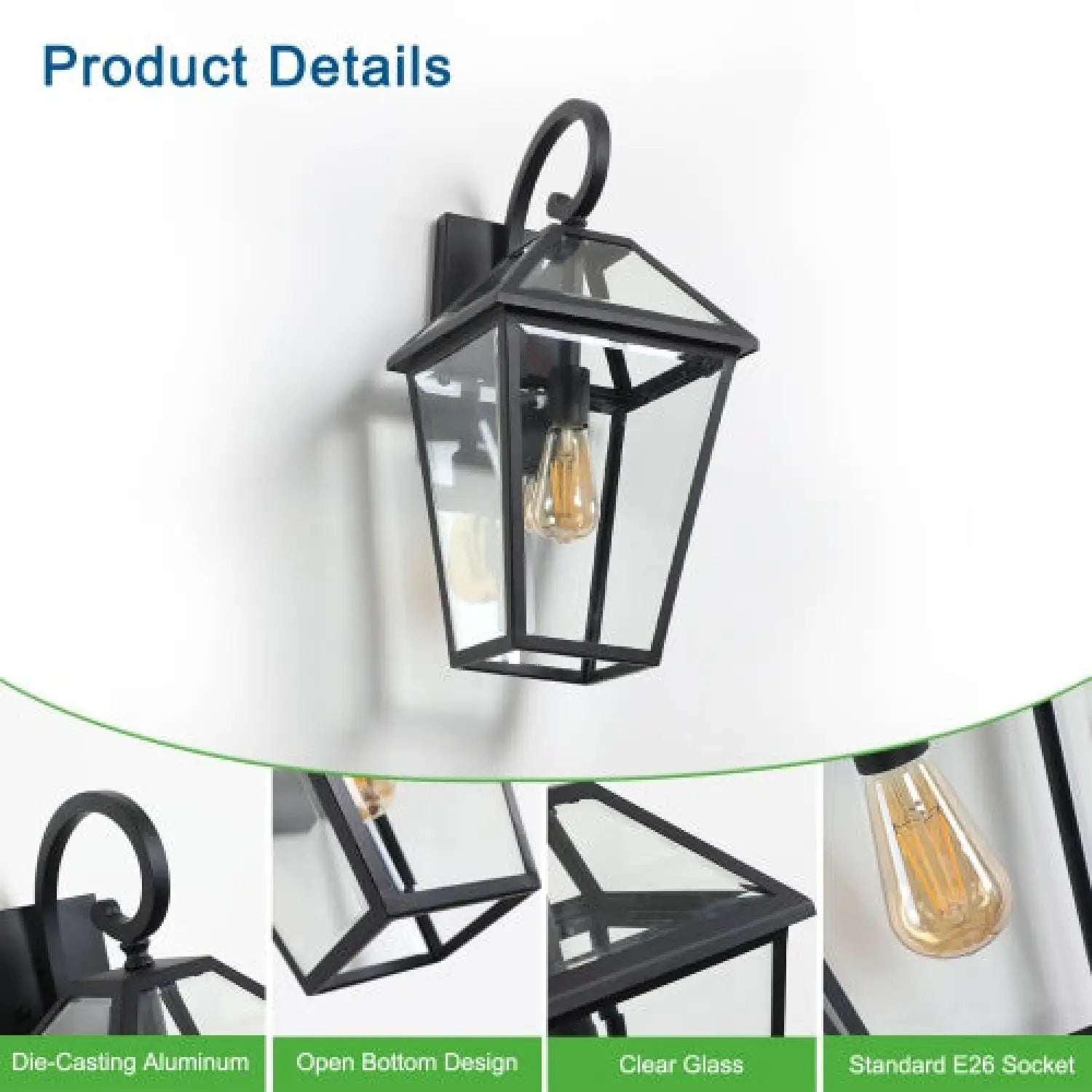 Modern Wall Lights - Outdoor Waterproof Wall Lamps (2-Pack)