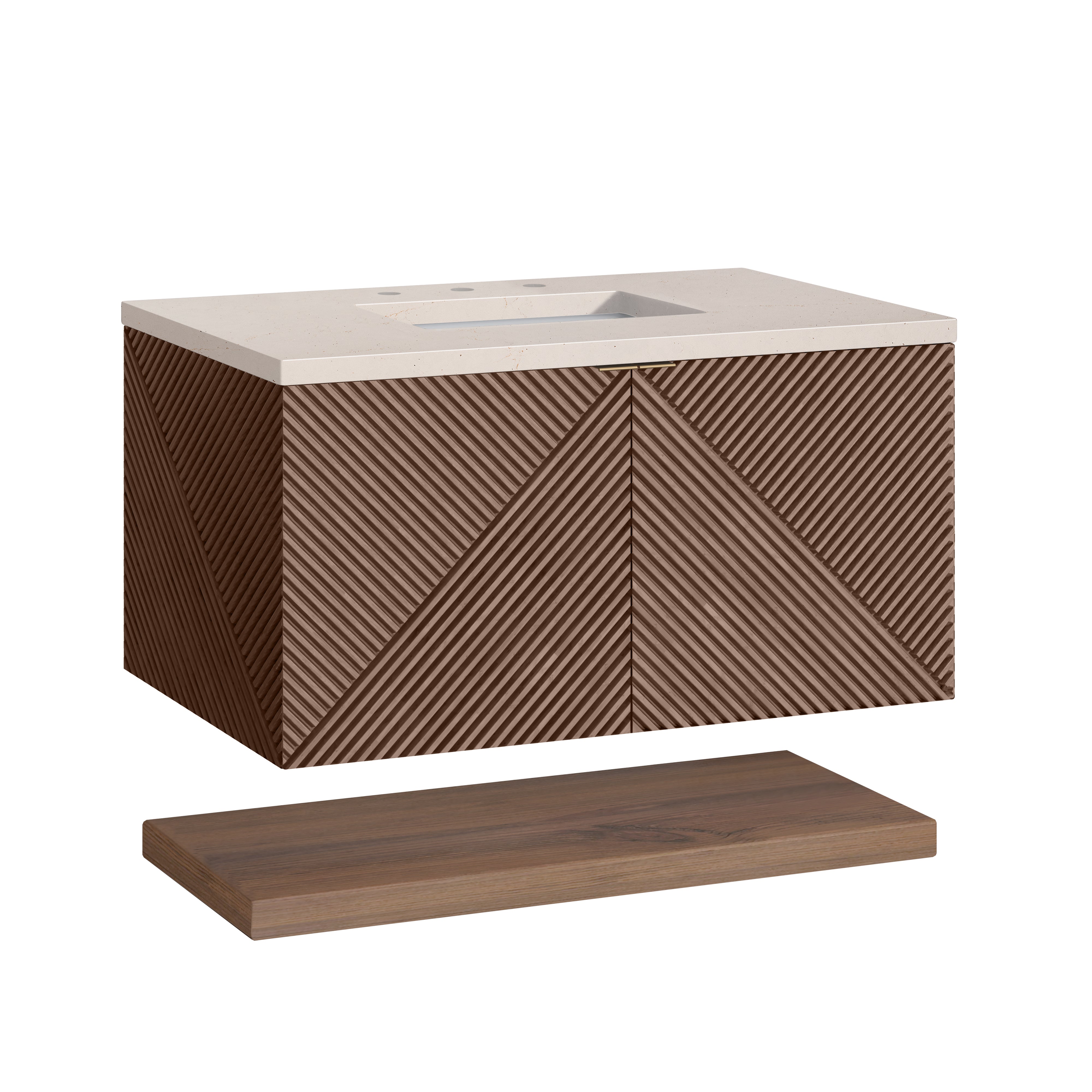 James Martin Marcello 36" Single Vanity in Chestnut with 3cm Countertop