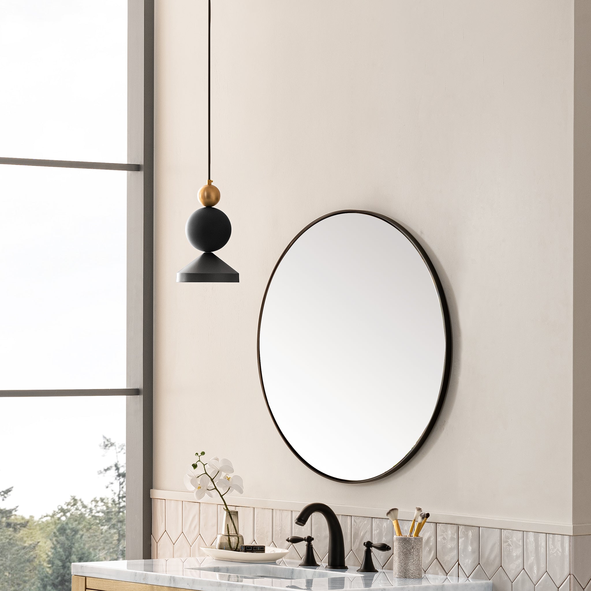 James Martin Rohe 30" Round Mirror